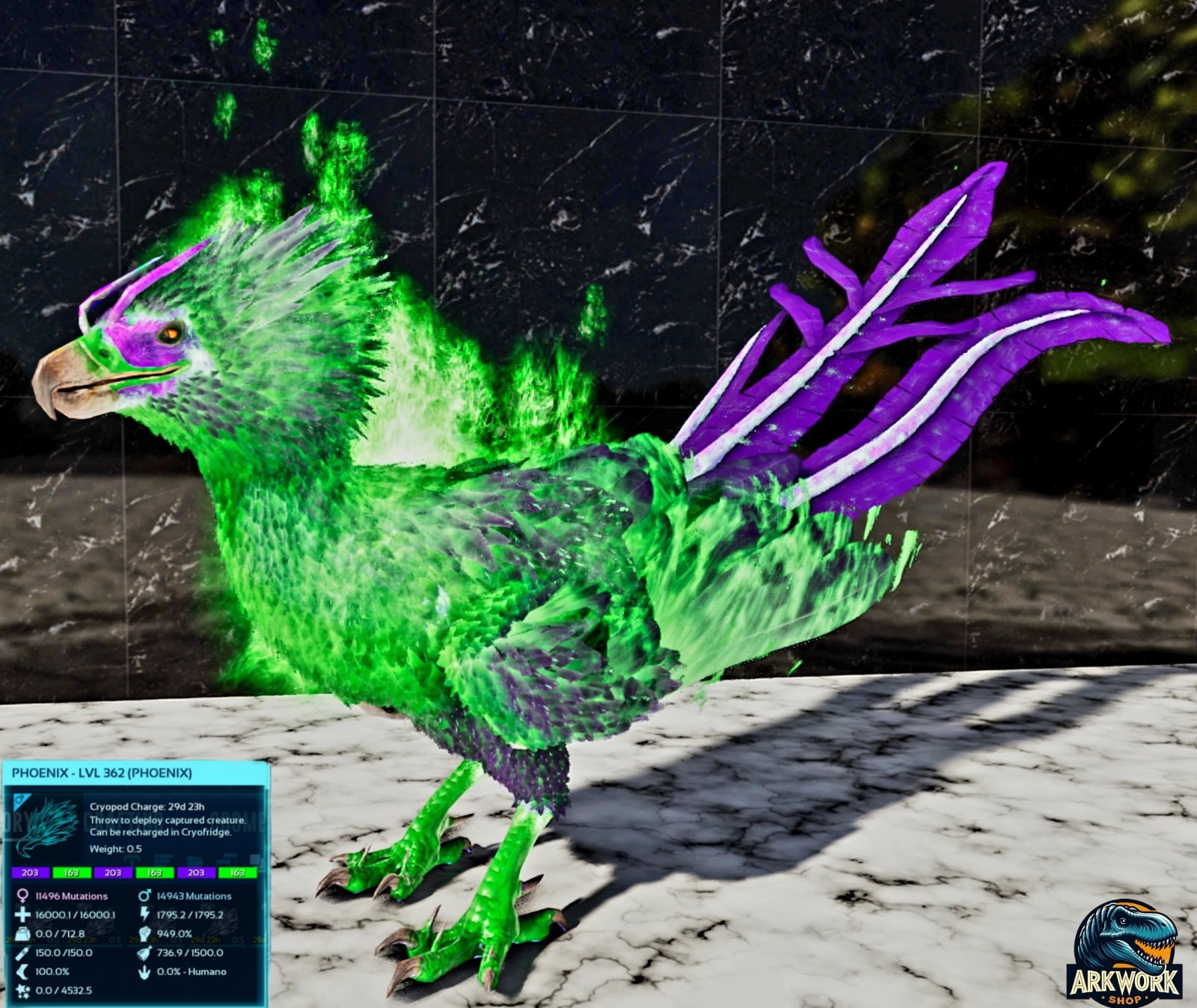 🦖ARK Survival Ascended Phoenix New Top Stats PVE PS5/XBOX/PC