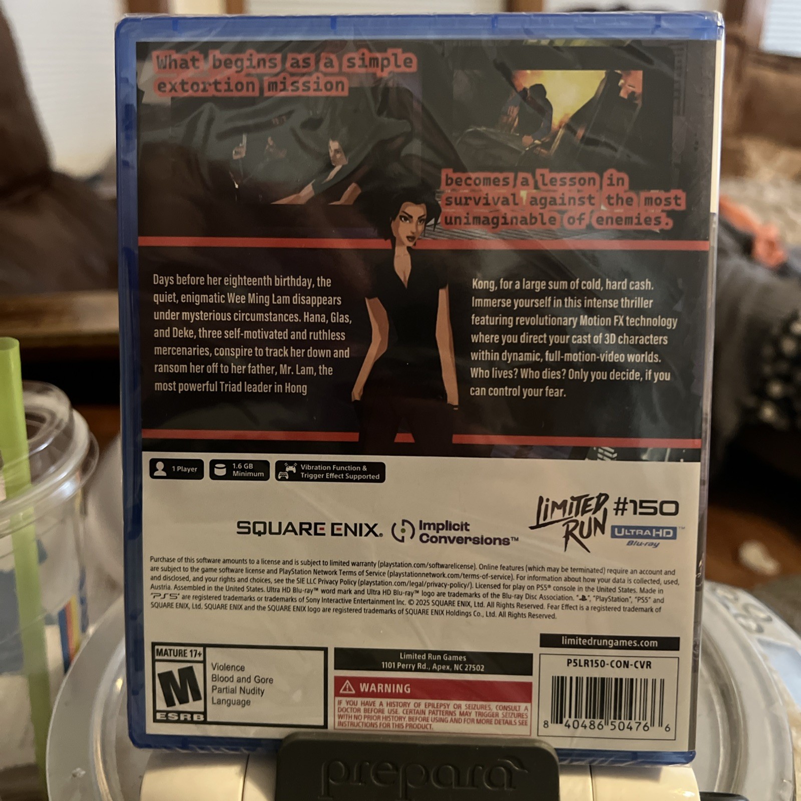 Fear Effect – Playstation 5 – Convention Cover – Limited Run #150 – 10th Ann