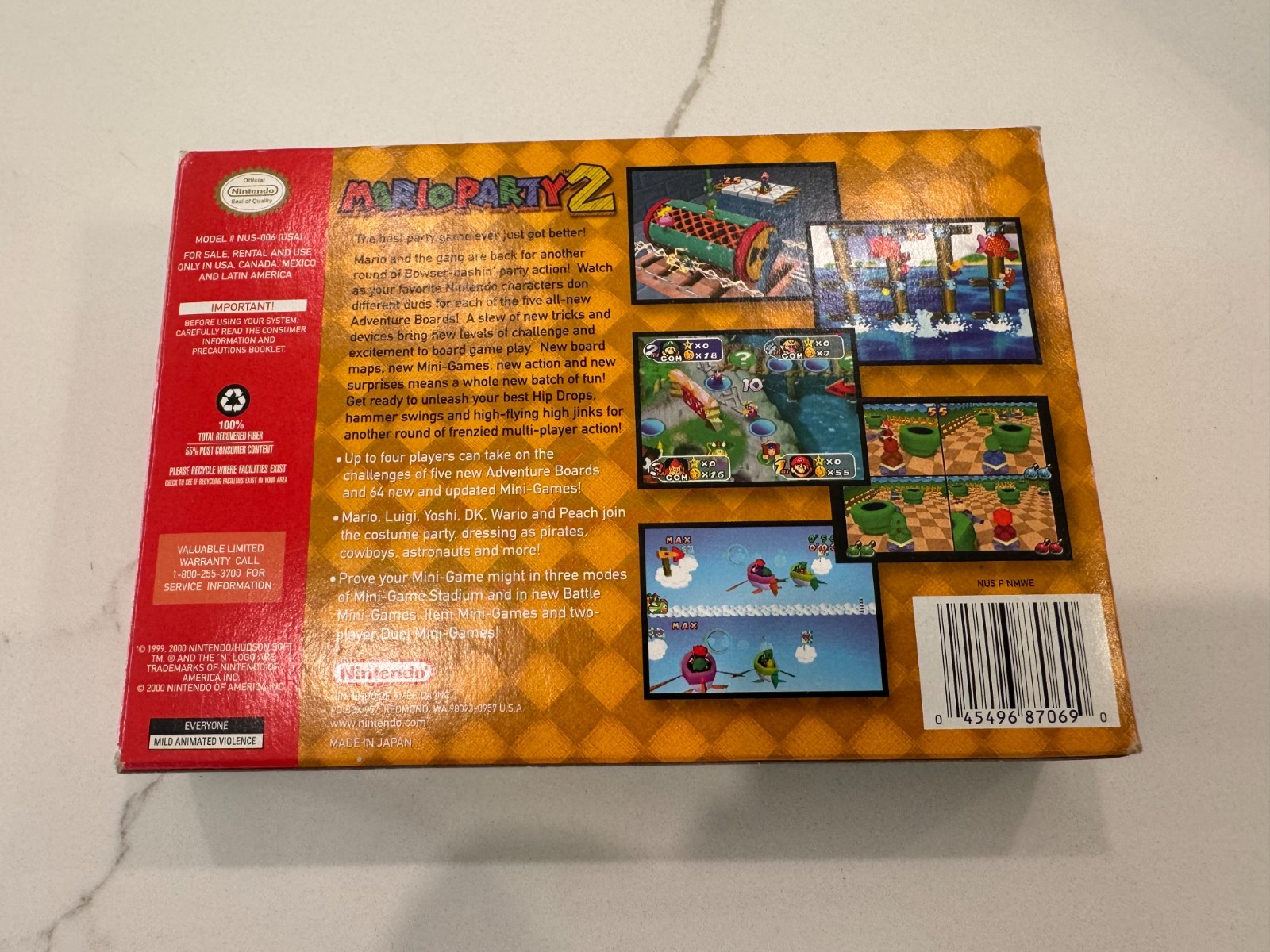 Mario Party 2 Complete in box – great condition with protective covers