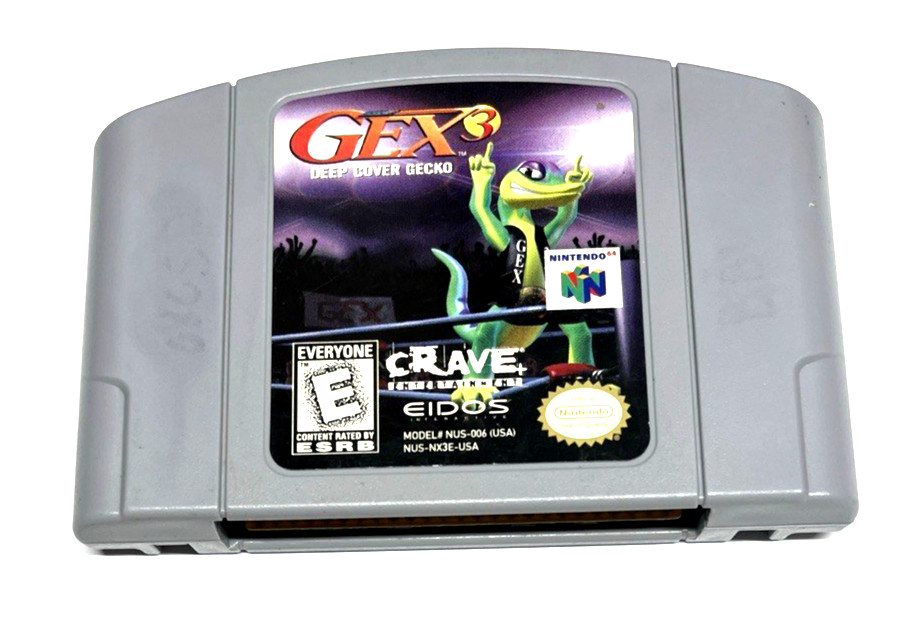 Gex 3: Deep Cover Gecko (Nintendo 64, 1999) N64 TESTED.