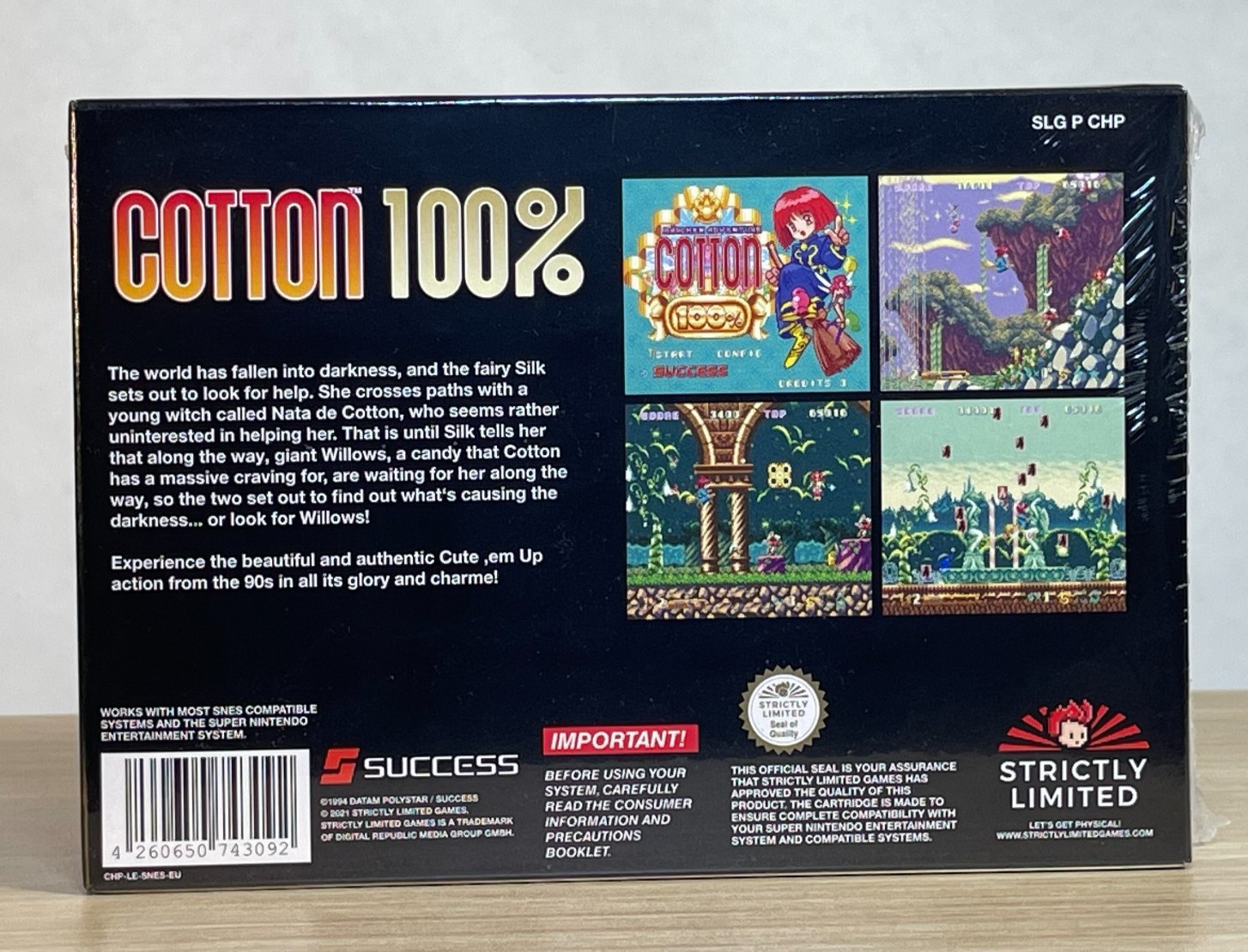 COTTON 100% – SNES PAL VERSION GAME [STRICTLY LIMITED GAMES] – SEALED