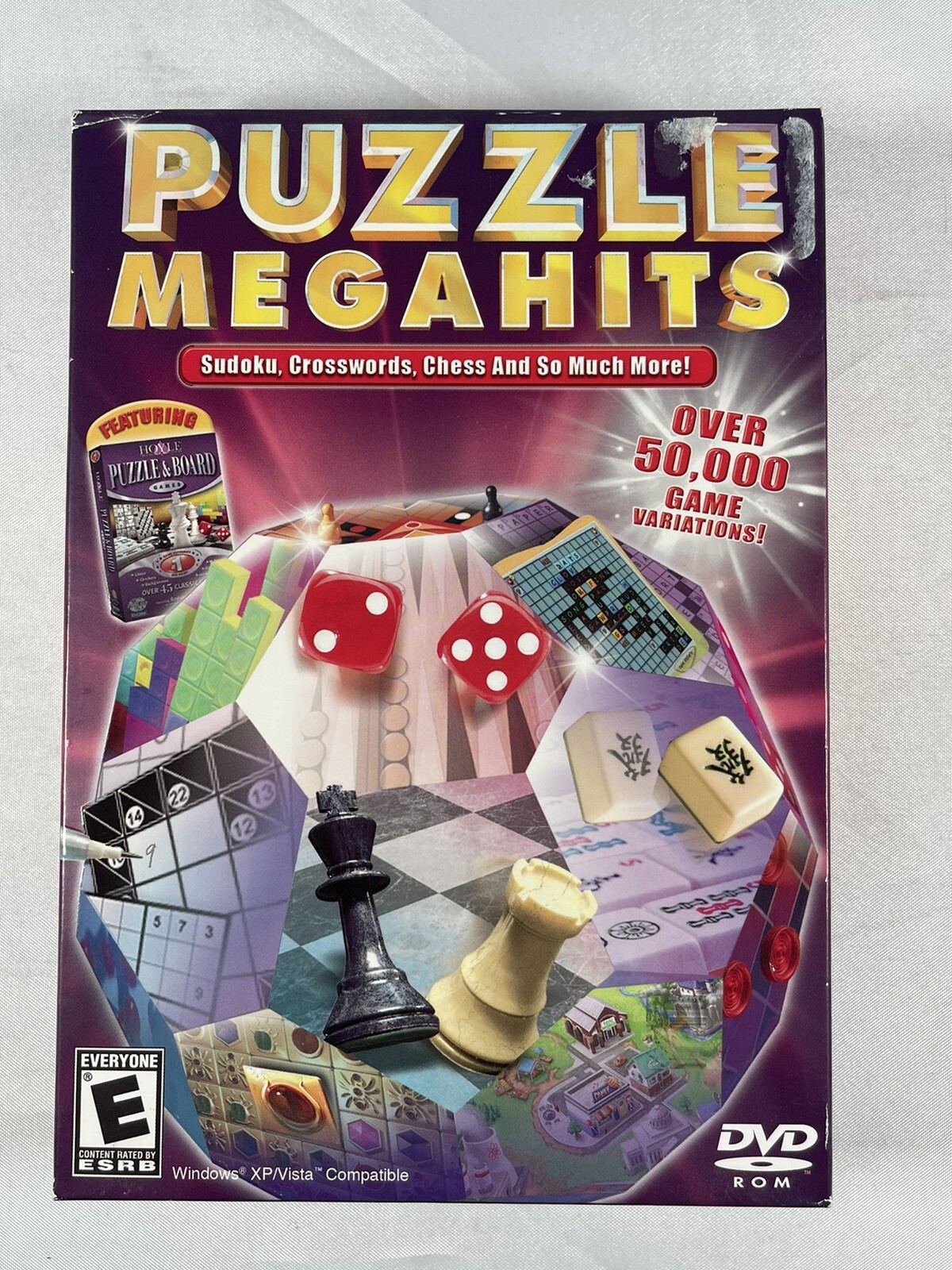 Puzzle Megahits Pc New Boxed Vista XP 50K Game Variations Hoyle Games Cleopatra