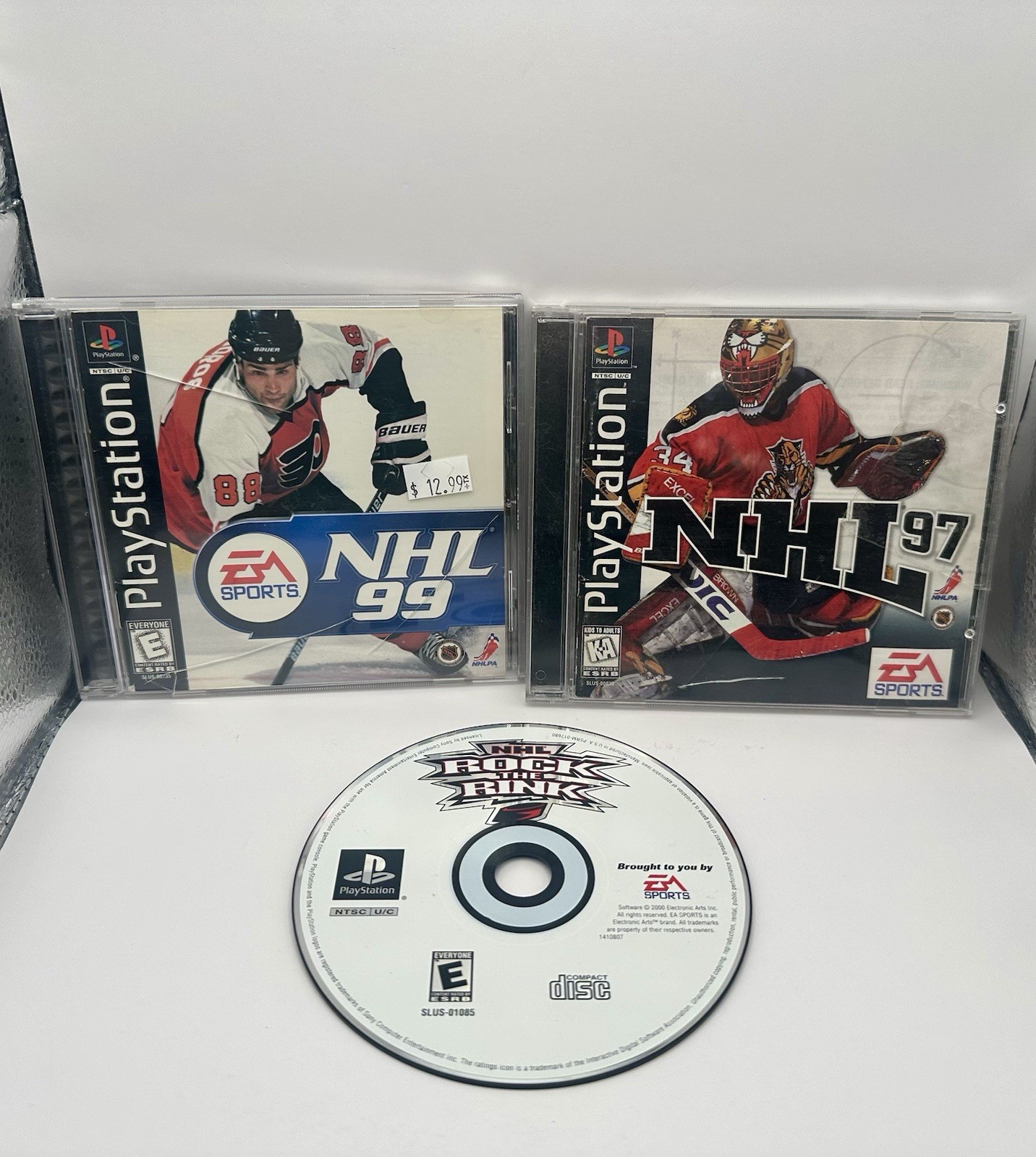 NHL 97 99 Rock the Rink PlayStation 1 PS1 Games Lot Bundle Complete w Manuals