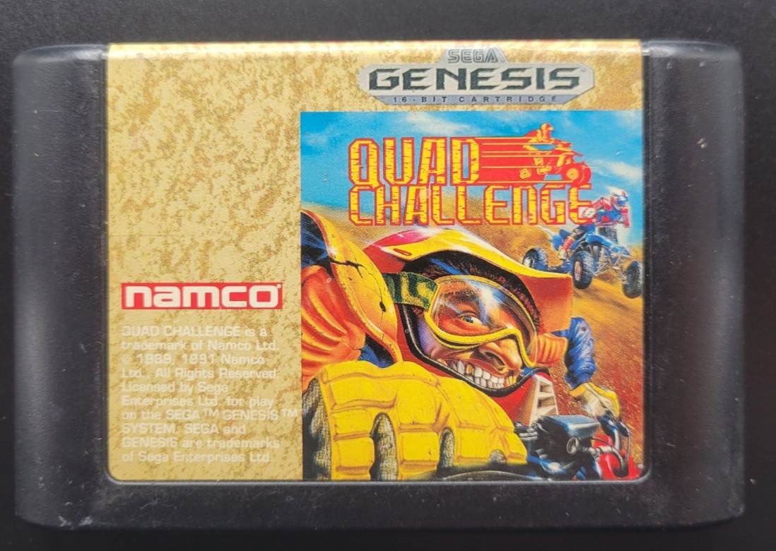 Namco Quad Challenge Sega Genesis 1991 ATV Racing Game Multiplayer