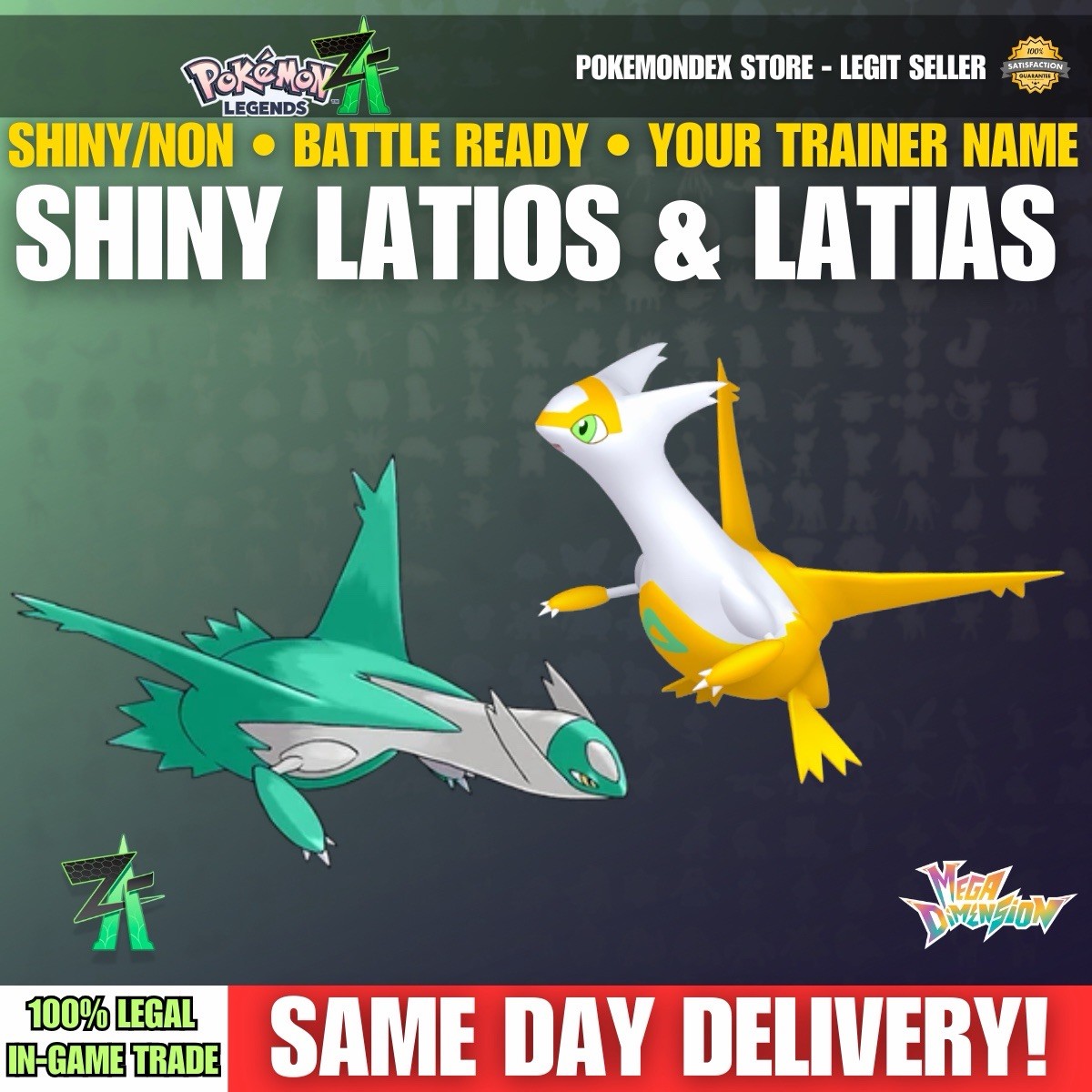 ✨ SHINY LATIOS & SHINY LATIAS ✨ BUNDLE ✨ BATTLE READY – Pokemon Legends Z/A