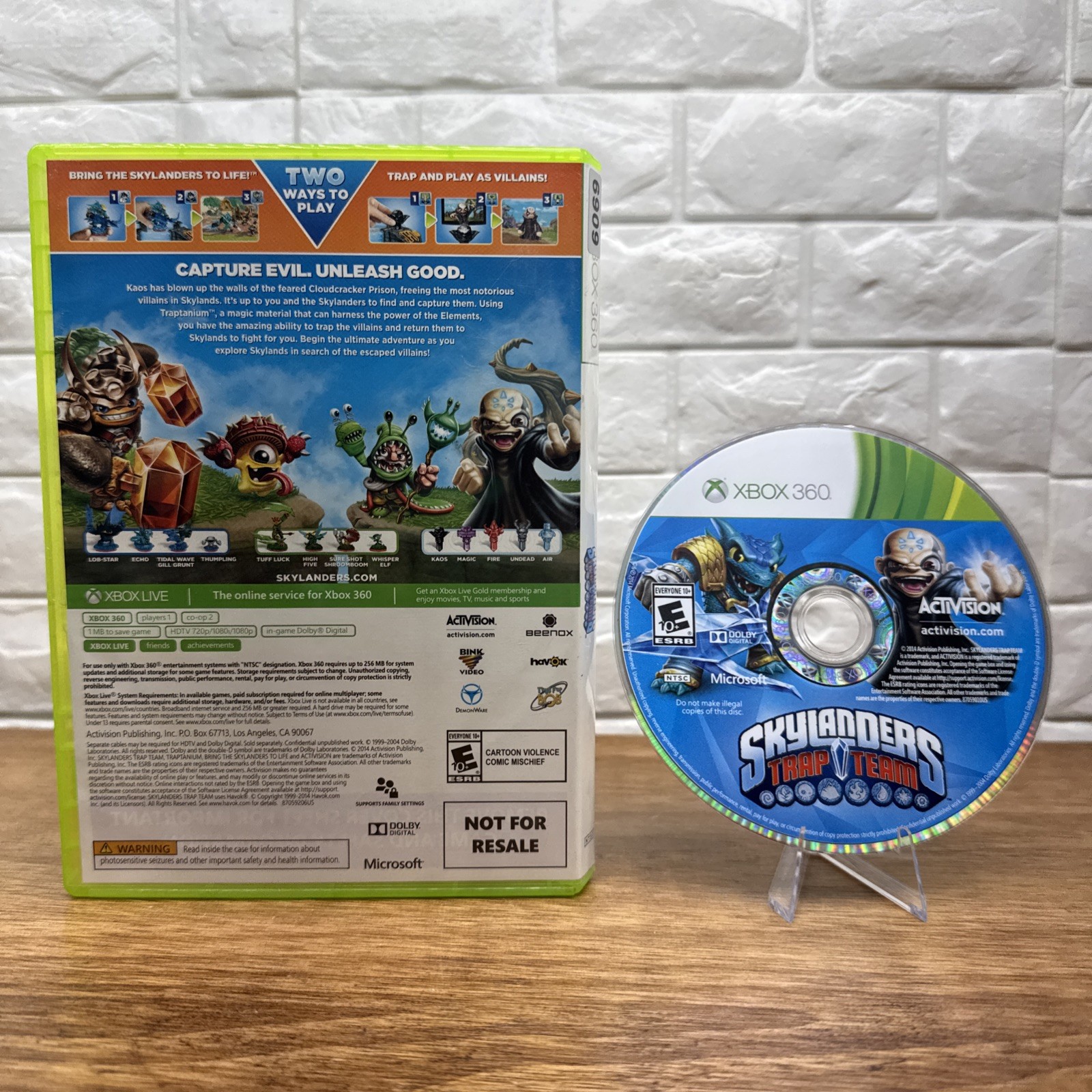 Skylanders Trap Team (Microsoft Xbox 360, 2014) Tested Working Free Shipping
