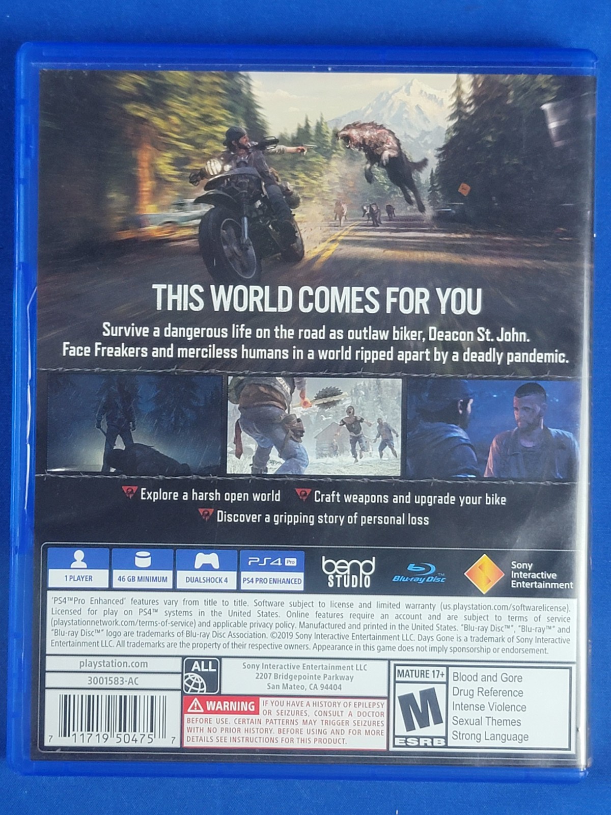 Days Gone (Sony Playstation 4 PS4, 2019)
