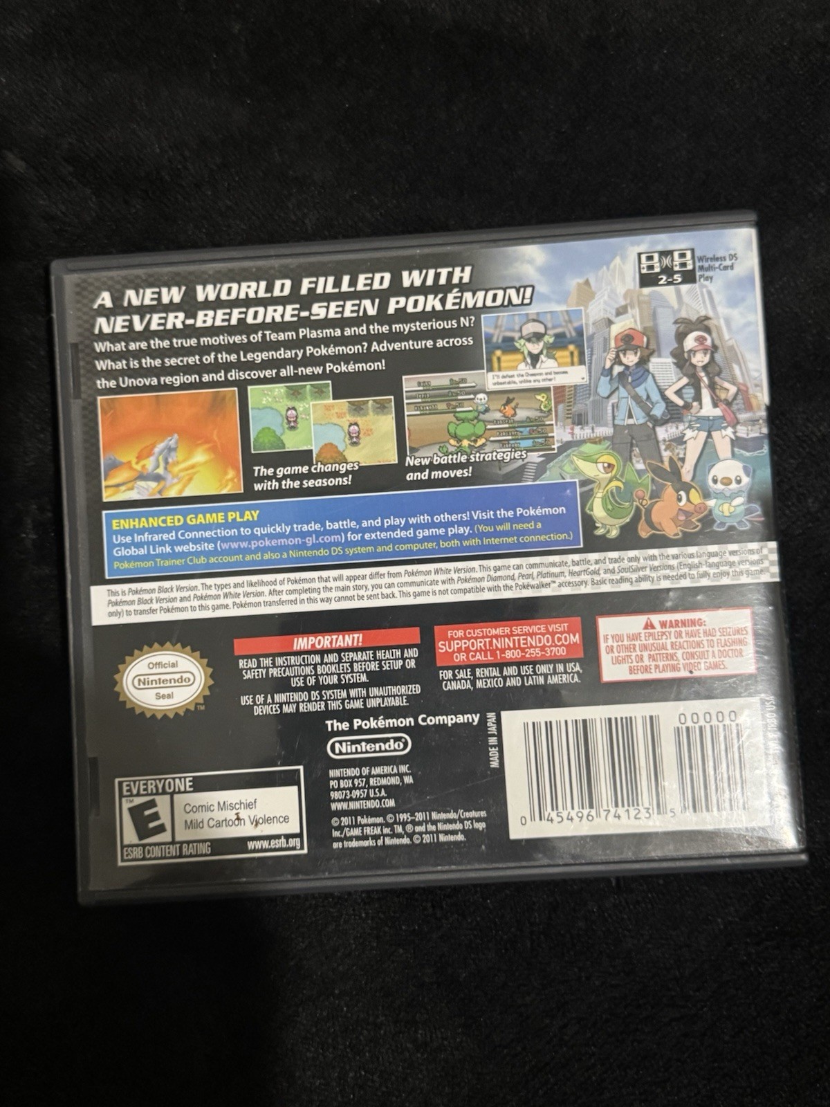 Nintendo DS Pokemon Black Version with Manual