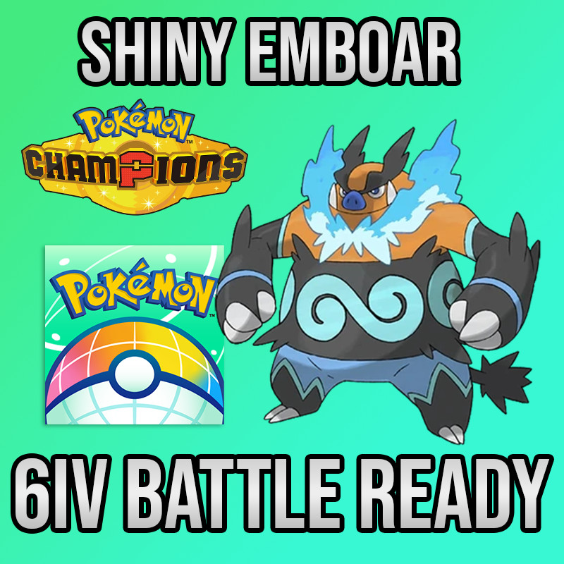 ✨6IV SHINY Emboar Battle Ready🚀 POKEMON HOME✨ Pokemon Champions✨
