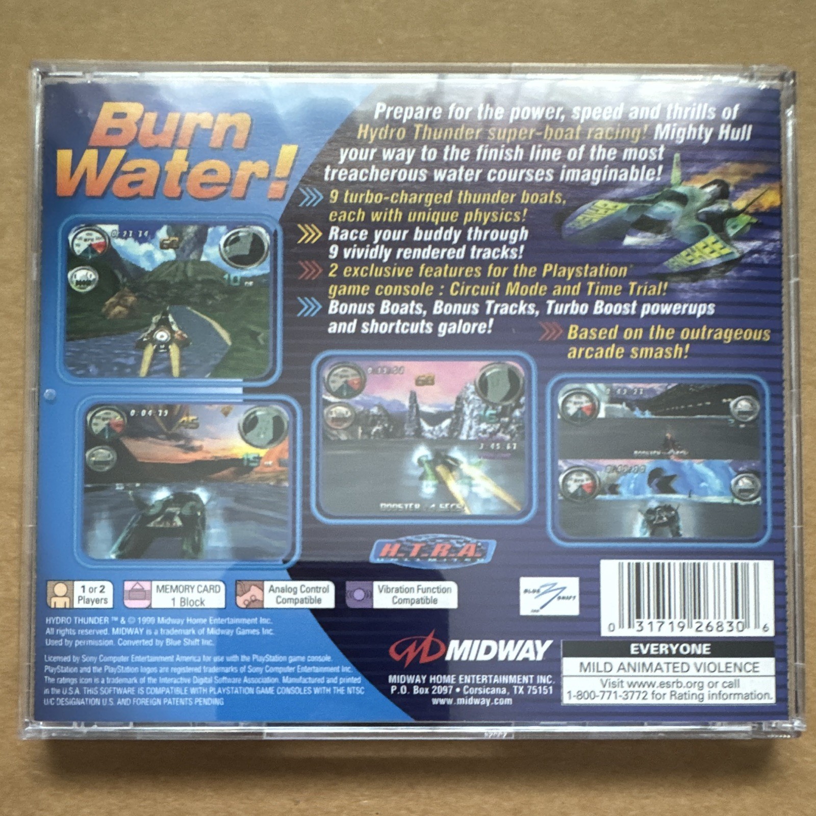 Midway Hydro Thunder (Sony PlayStation 1, 1999) E NTSC-U/C Manual