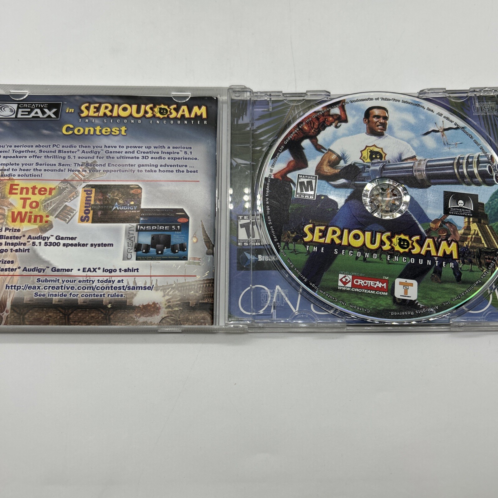 Serious Sam Second Encounter COMPLETE Windows PC CD-Rom Video Games Sci-Fi