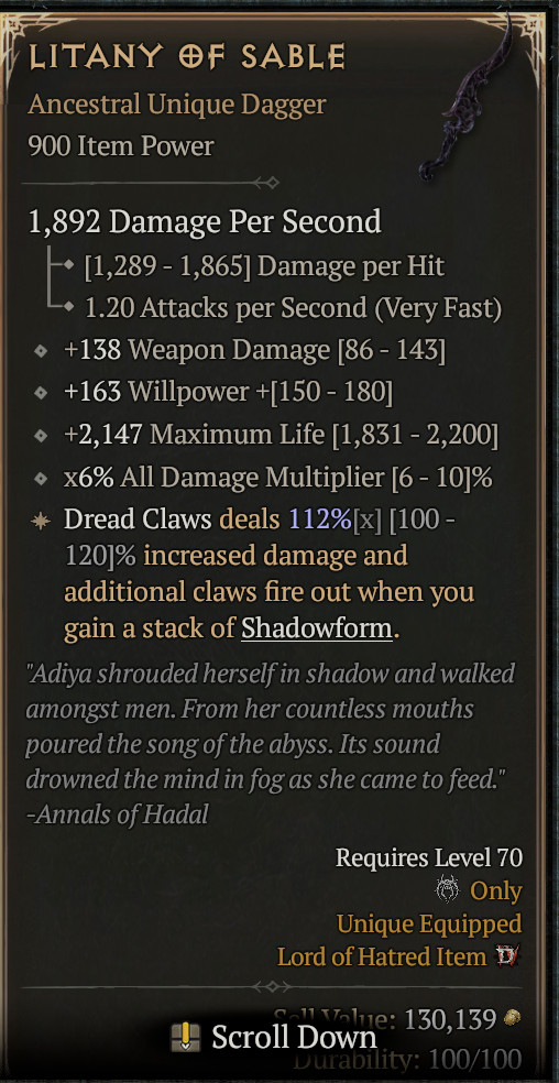 Diablo 4💎WARLOCK ALL UNIQUE ITEMS💎Season 13 Lord of Hatred 💎PS5 / Xbox / PC