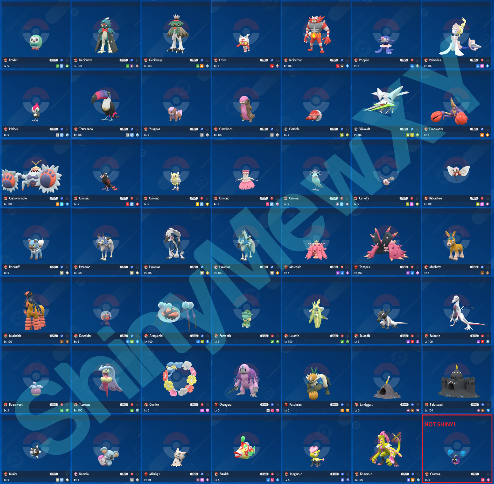 Any/Every Shiny 6IV Ribbon Master XXXL 7th Gen Pokemon Scarlet/Violet HOME*