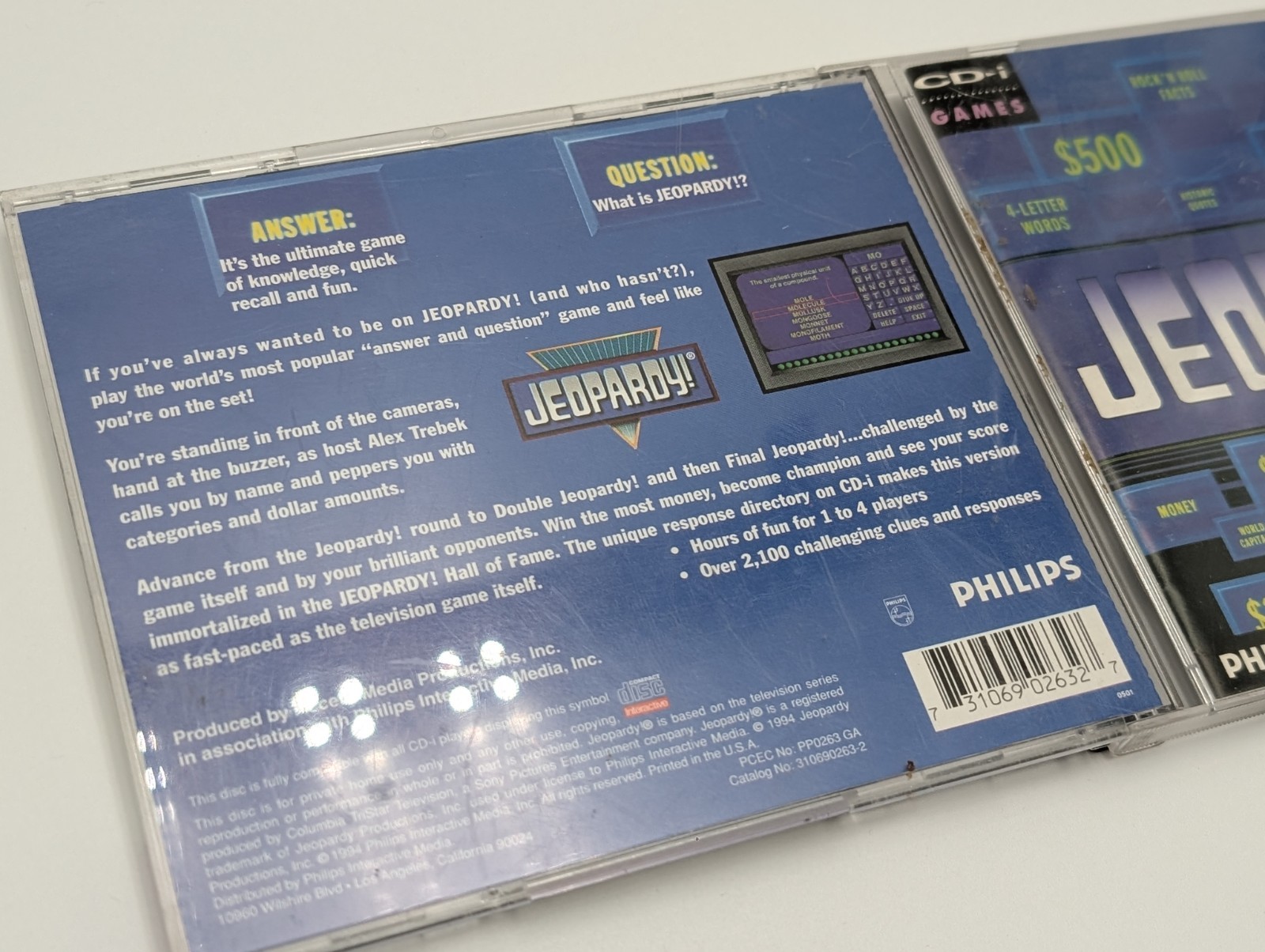 Jeopardy! (Phillips CD-i) CDI Quiz Gameshow Alex Trebek CIB