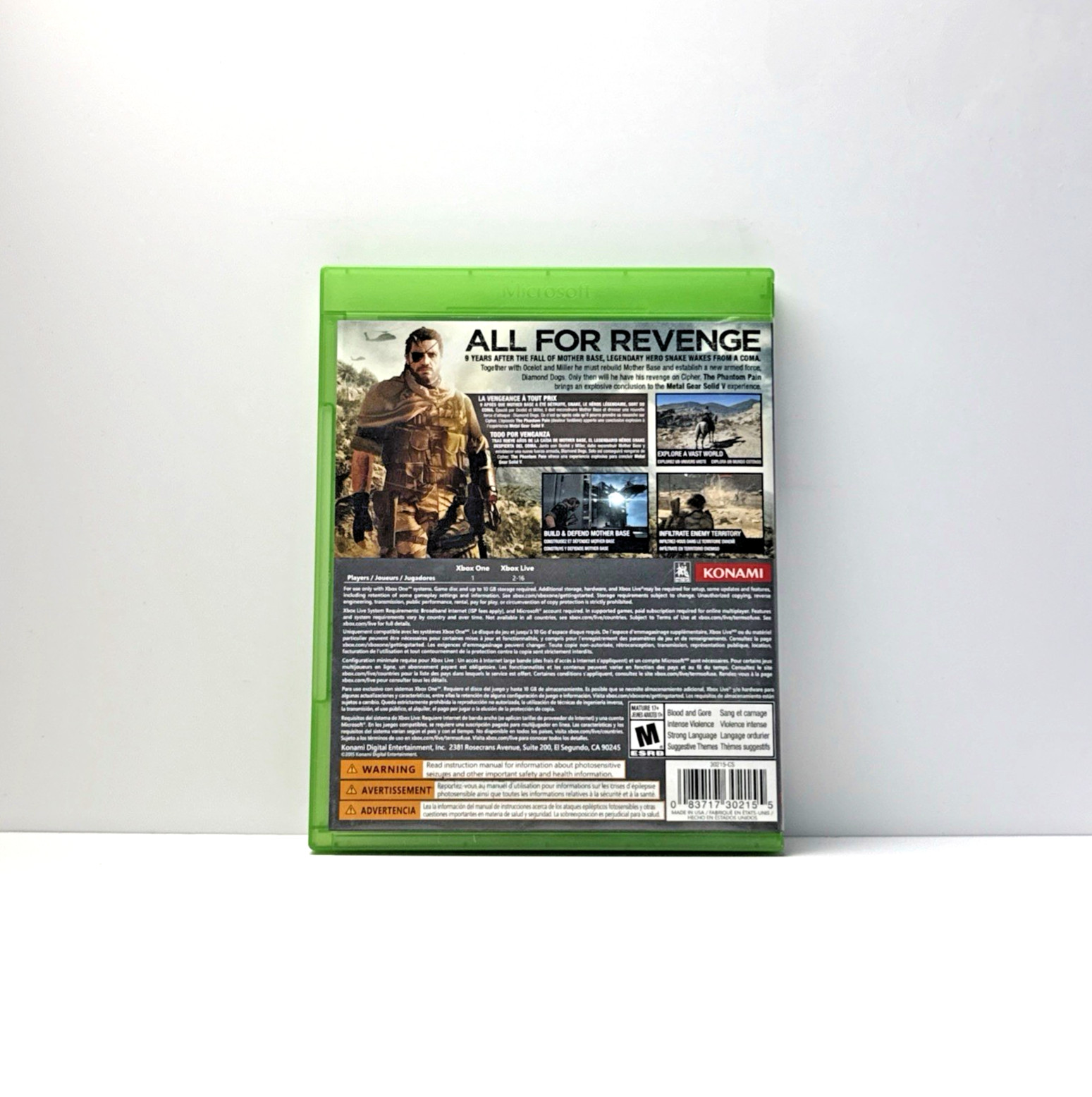 Metal Gear Solid V: The Phantom Pain Microsoft Xbox One CIB Refurbished & Tested
