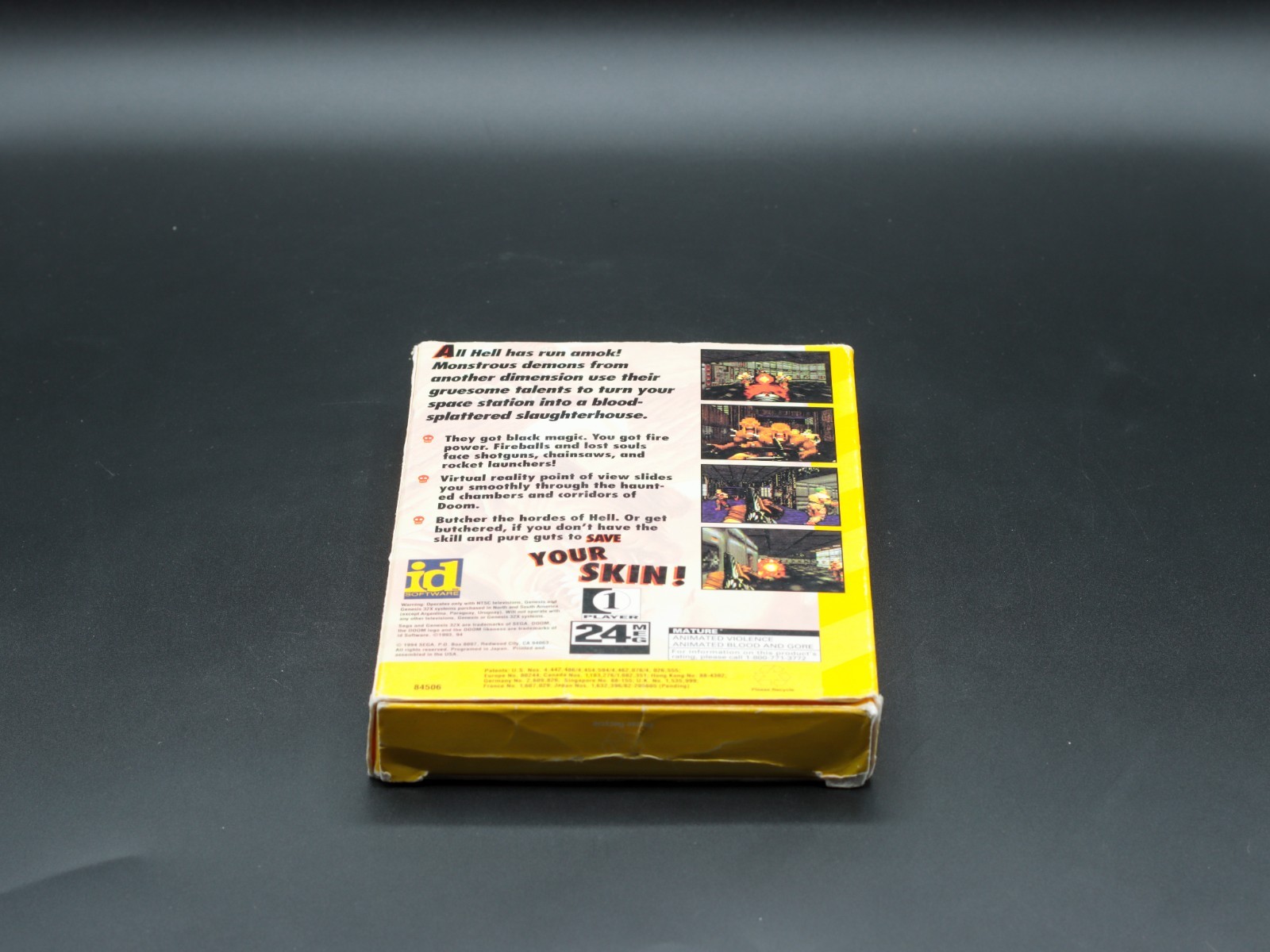 DOOM Sega 32X Soft Box CiB Complete Great Label!