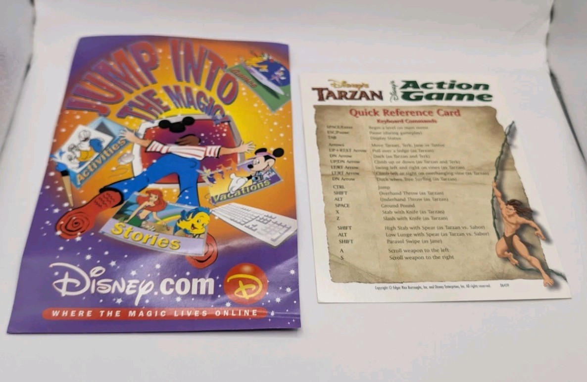 Disney’s Tarzan Action Game Pc With Original Box ( Sealed Game , Damaged Box )