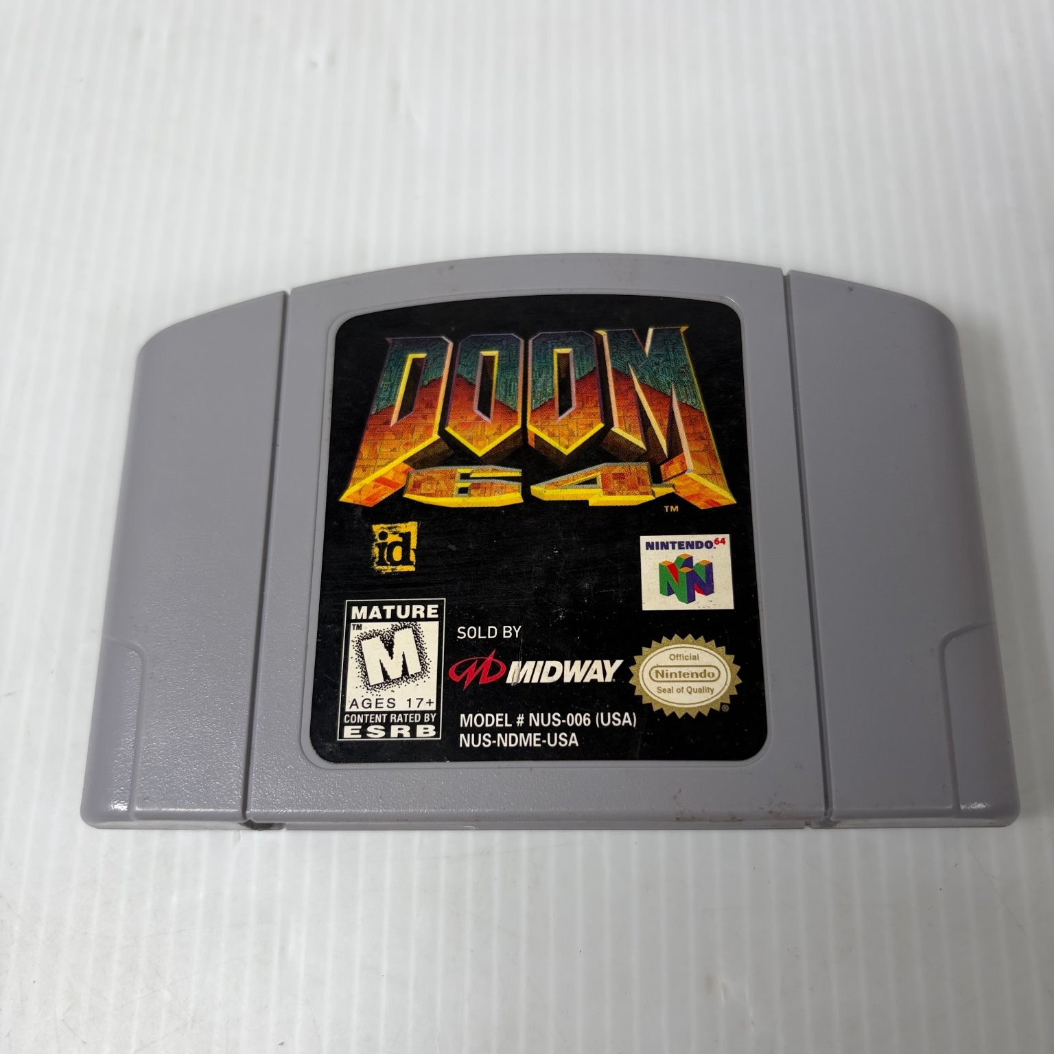 DOOM 64 Nintendo 64 N64 Video Game FPS Shooter Classic Authentic Cartridge