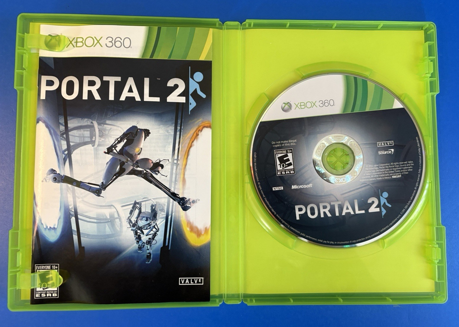 Portal 2 (Microsoft Xbox 360, Xbox Live, 2011) ➜ clean game and disc is A1