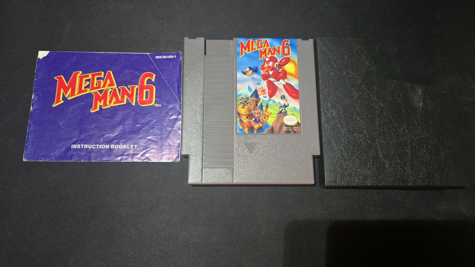 Mega Man 6 Capcom VI Authentic Nintendo NES EXMT game cart w manual & dust cover