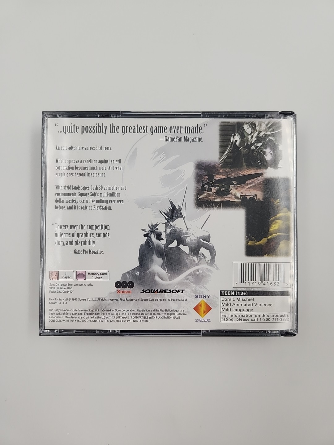 Final Fantasy VII 7 PS1 PlayStation 1 Complete CIB *Masterpiece Misprint*