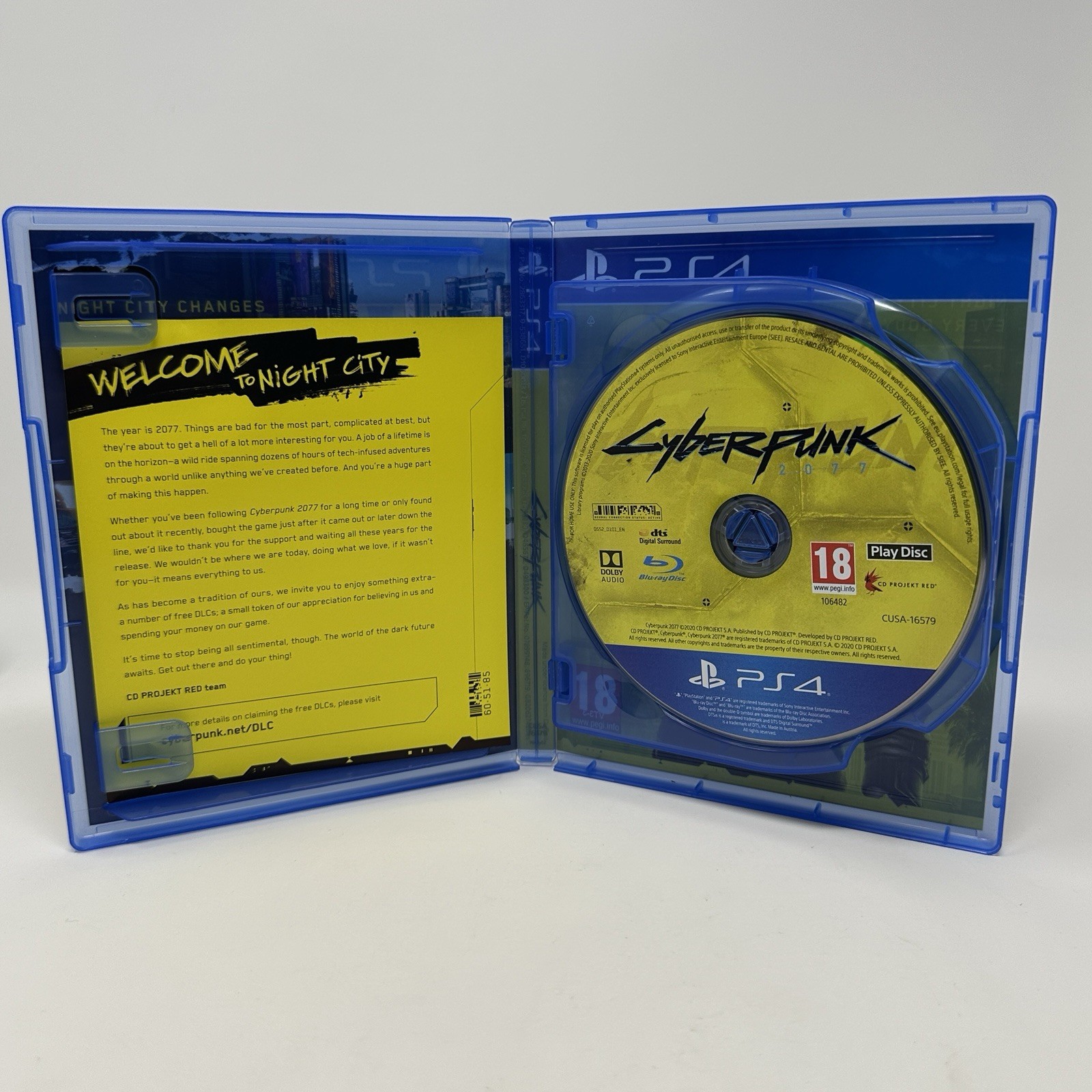 Cyberpunk 2077 PS4 Sony CD Projekt Red Open World RPG Sci Fi Video Game – Clean!