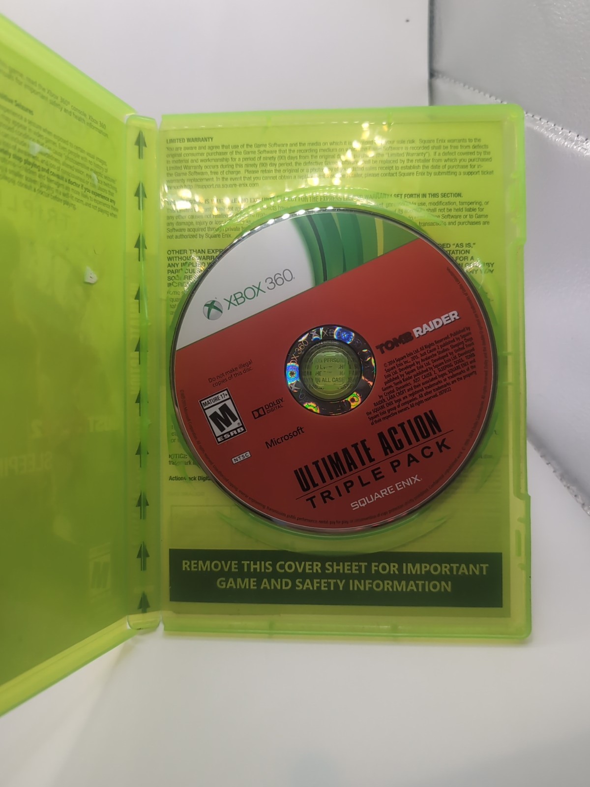 Ultimate Action Triple Pack Xbox 360 Scratch Free Tested Working