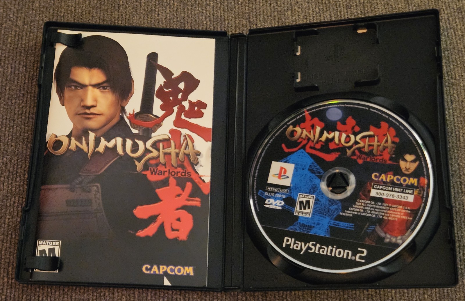 Onimusha Warlords Sony Playstation 2 PS2 VideoGame Retro Collectible Capcom RARE