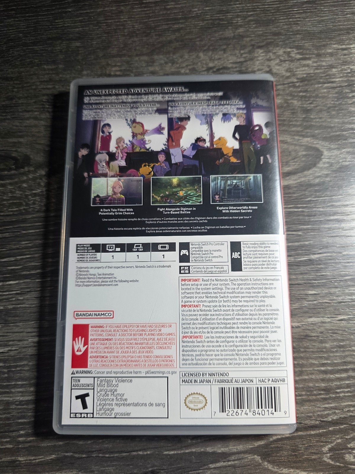 Digimon Survive (Nintendo Switch, 2022) Cart, Insert, Case TESTED
