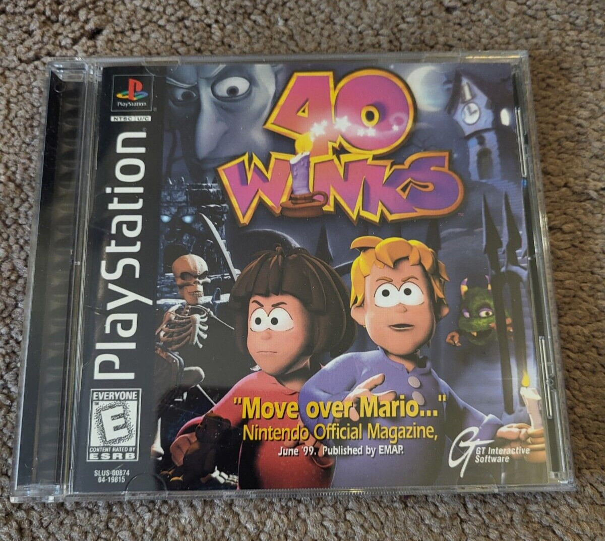 PlayStation 1 Game 40 Winks 1999 in Case with Booklet Reg