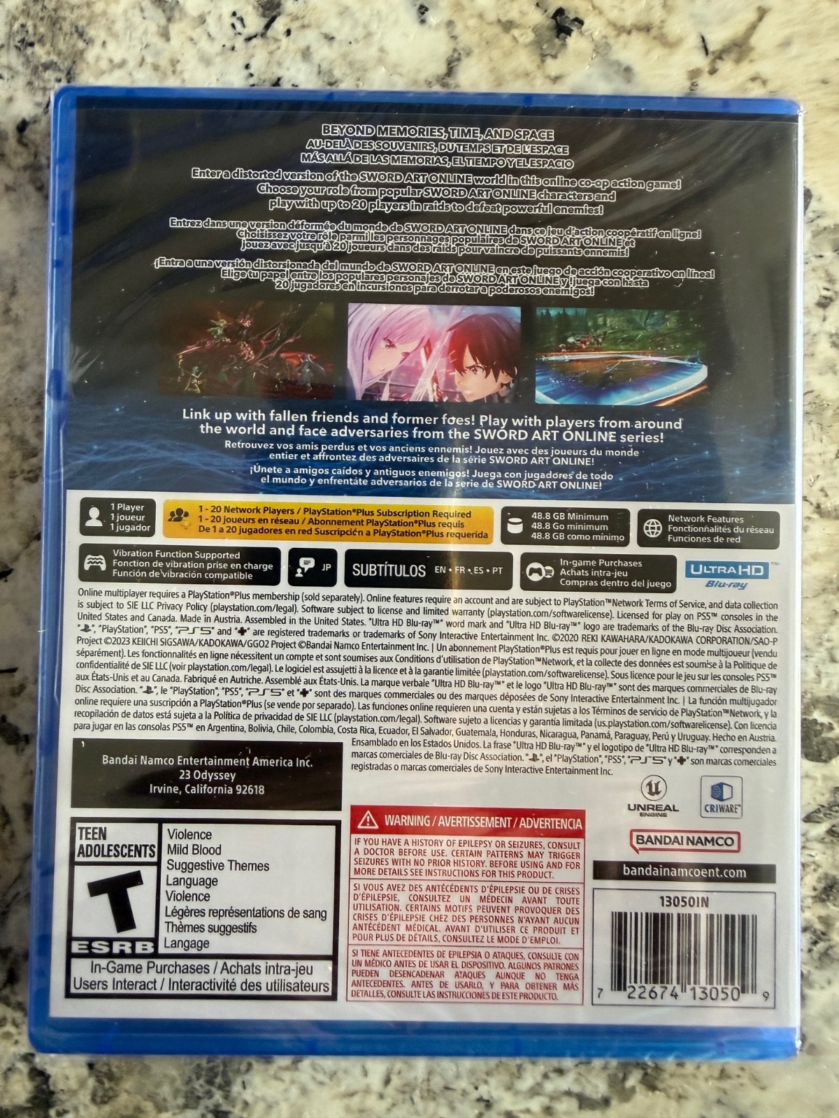 Sword Art Online Fractured Daydream PS5 Brand New Factory Sealed PlayStation 5