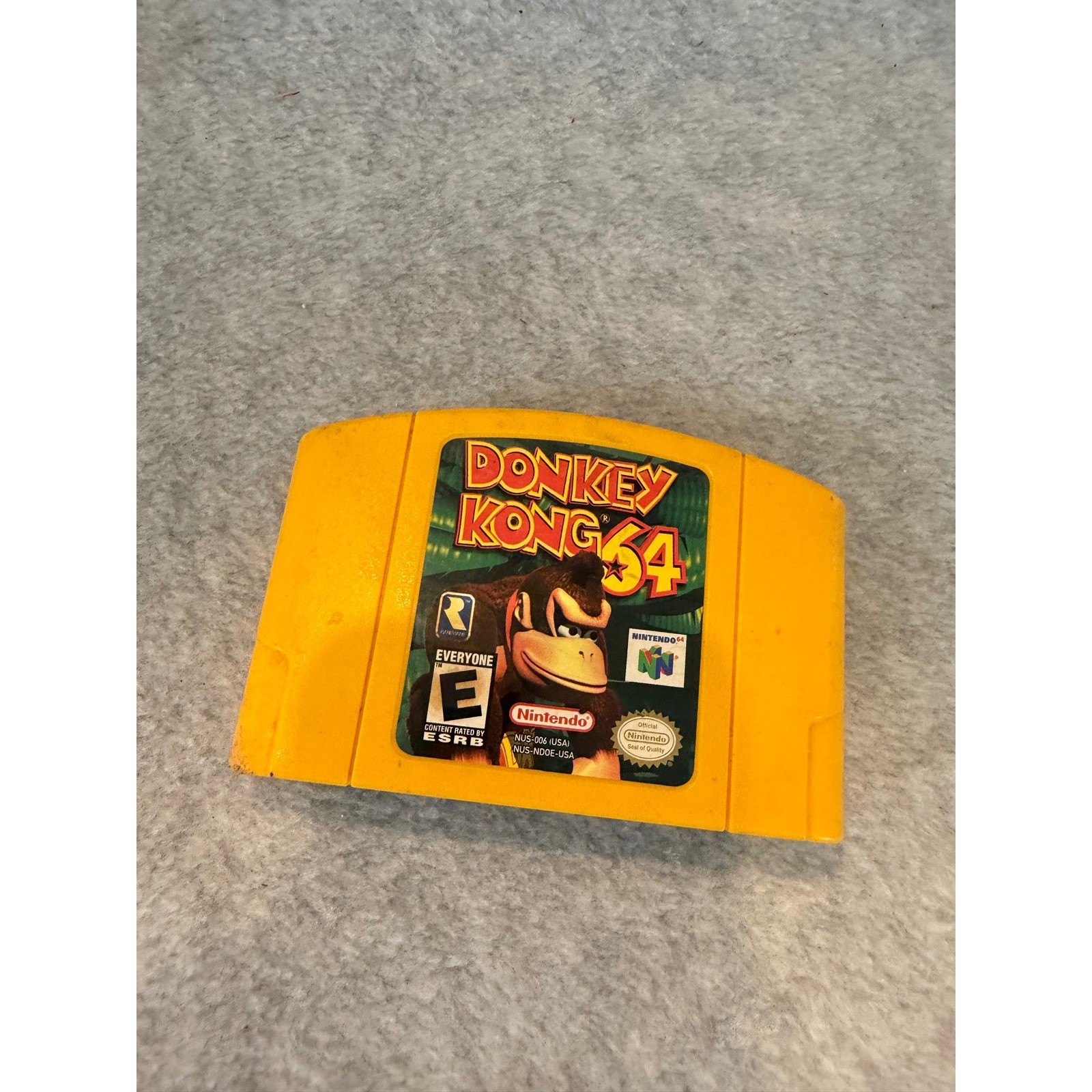 Nintendo 64 Donkey Kong 64 N64 Video Game Yellow Cartridge Rare NUS-006 USA