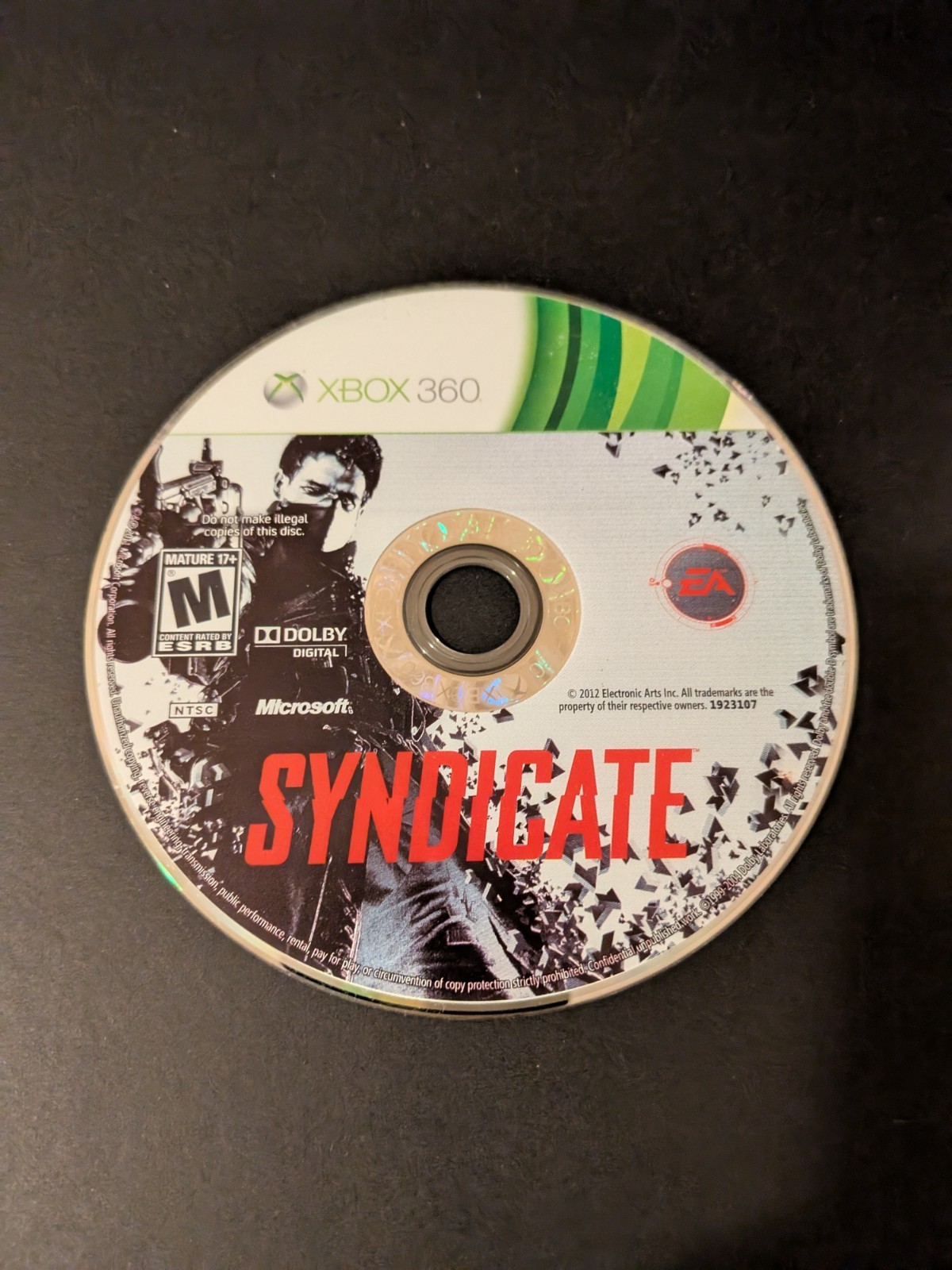 Syndicate (Microsoft Xbox 360, 2012) TESTED WORKS GREAT – DISC ONLY