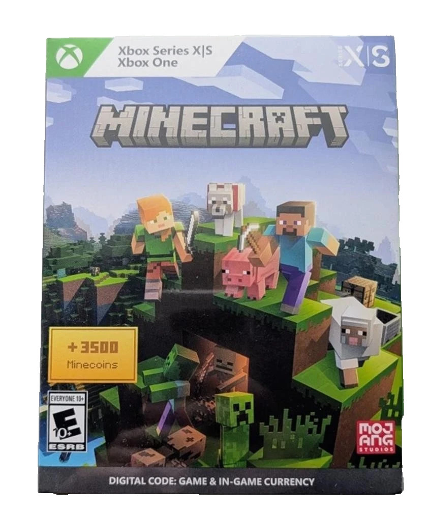 Minecraft with 3500 Minecoins – Code in Box – Xbox Series X/S, Xbox One
