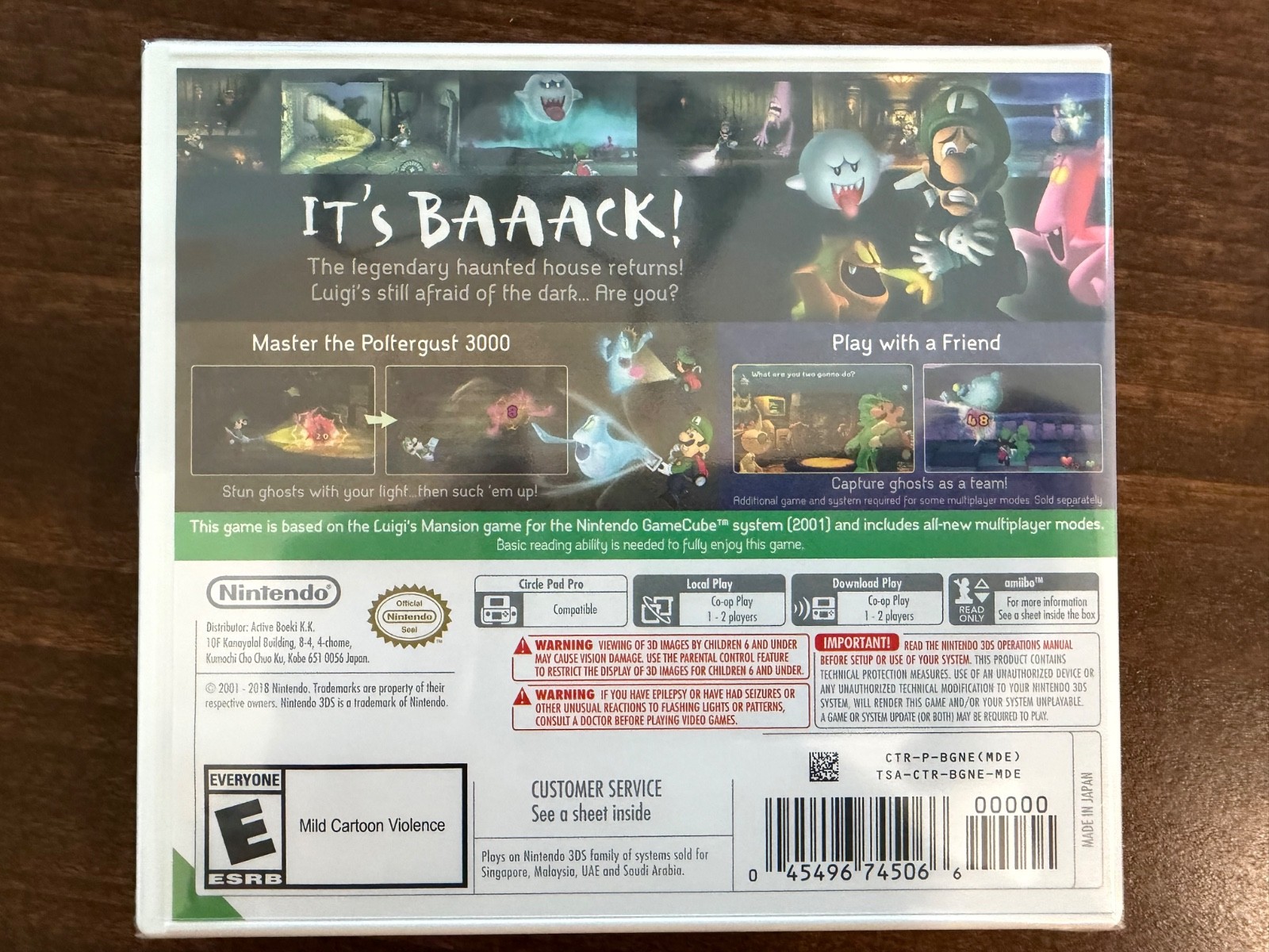 Luigi’s Mansion Nintendo 3DS Brand New Factory Sealed