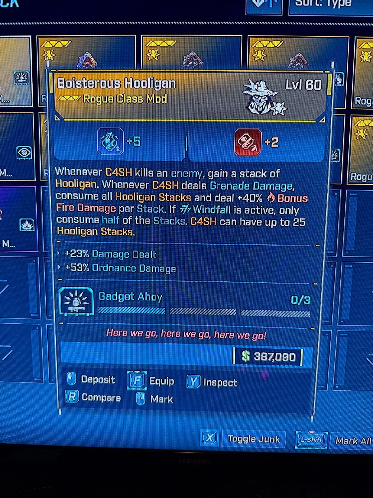 Borderlands 4✨LEVEL 60 C4SH CLASS MOD HOTSHOT GAMER WHALE BL4✅PC-PS-XBOX✨