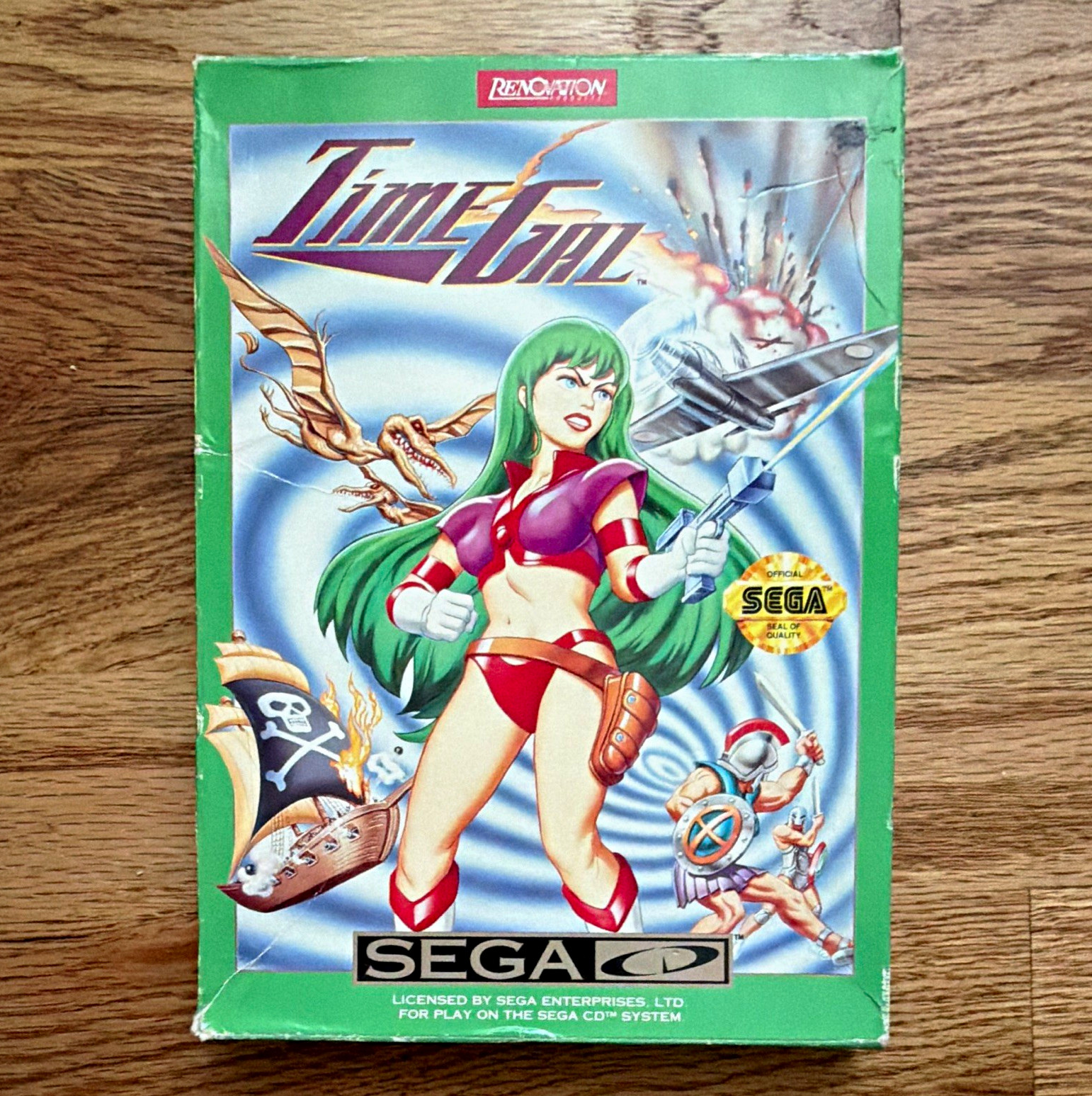 Renovation Time Gal for Sega CD Complete Disc & Box NTSC-U/C 1 Player