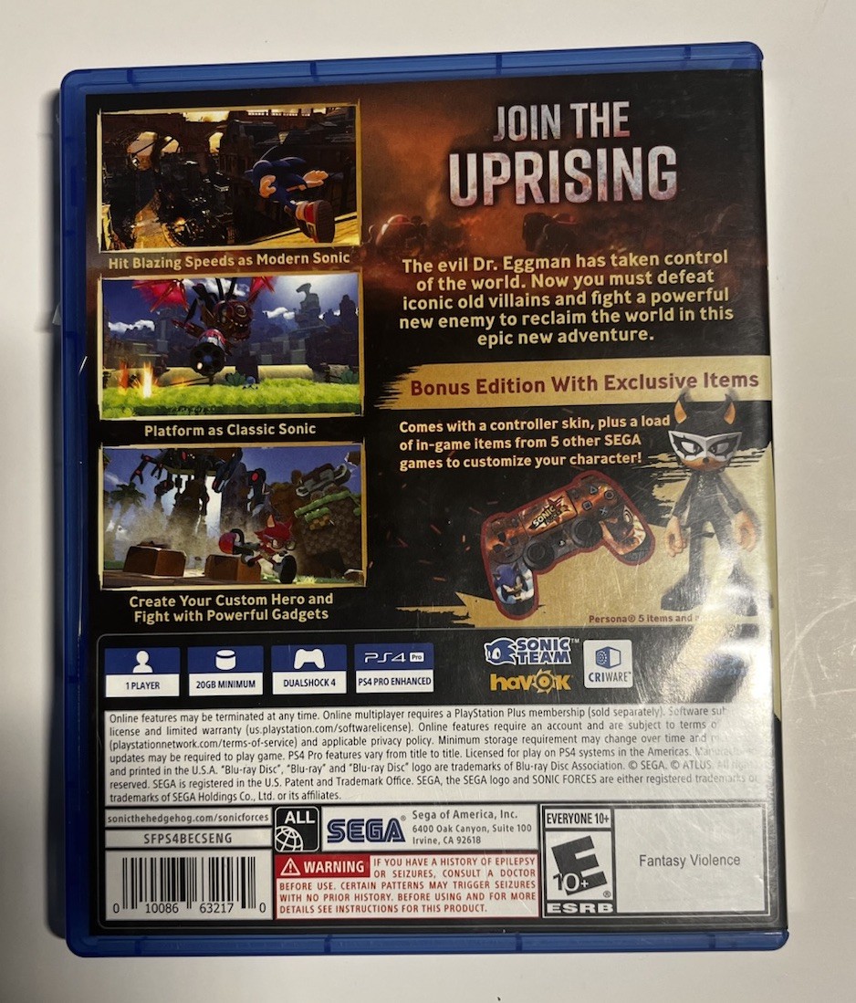 Sonic Forces – Bonus Edition – Sony PlayStation 4