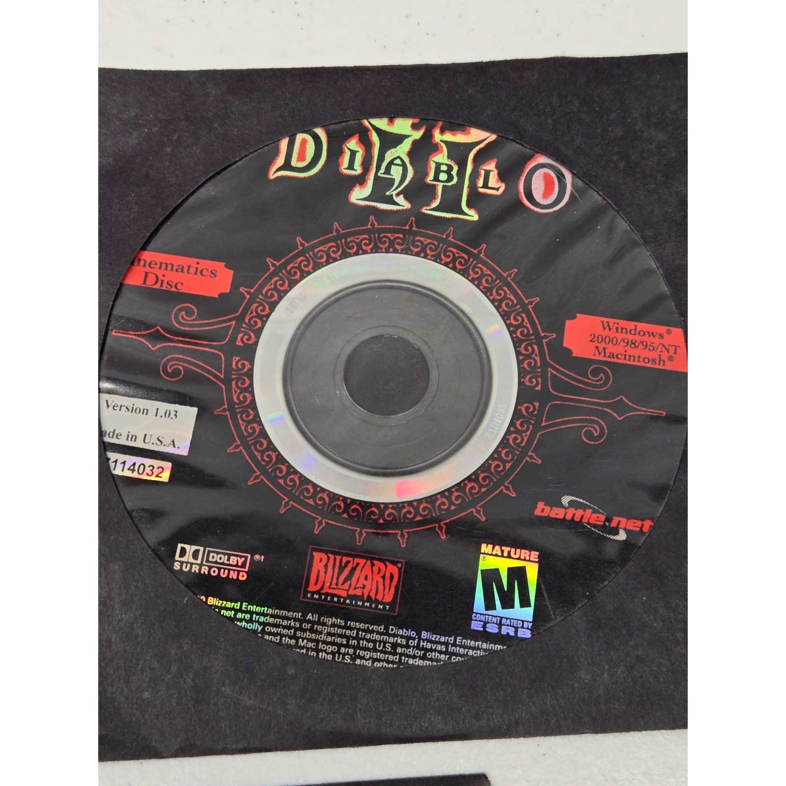 Blizzard Diablo and Diablo II PC Mac CD-ROM Game Lot with CD-Key Vintage 1990s