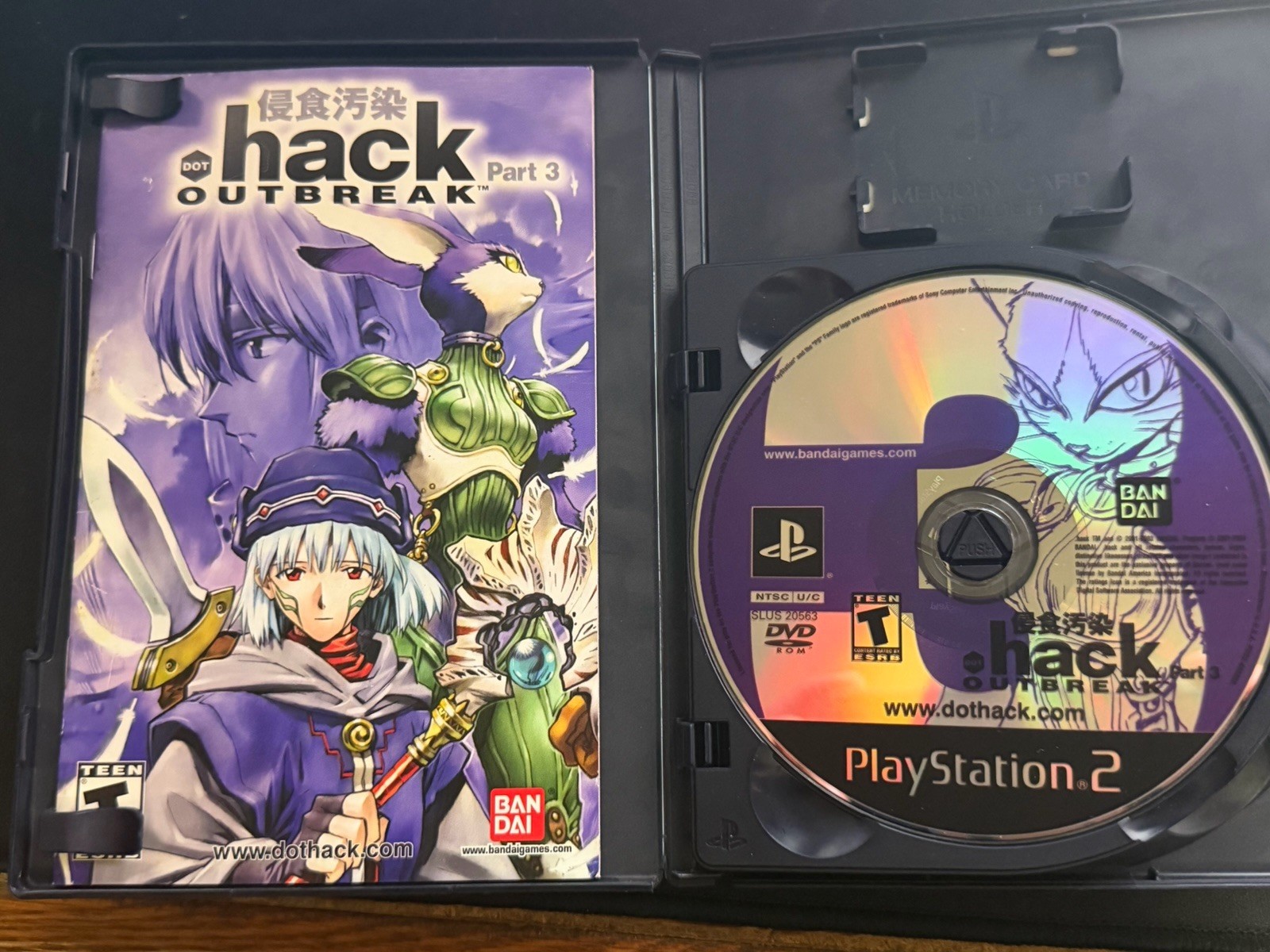 Dot .hack Part 1 2 3 Infection Mutation Outbreak PS2 DVD Anime Lot Bundle Bandai