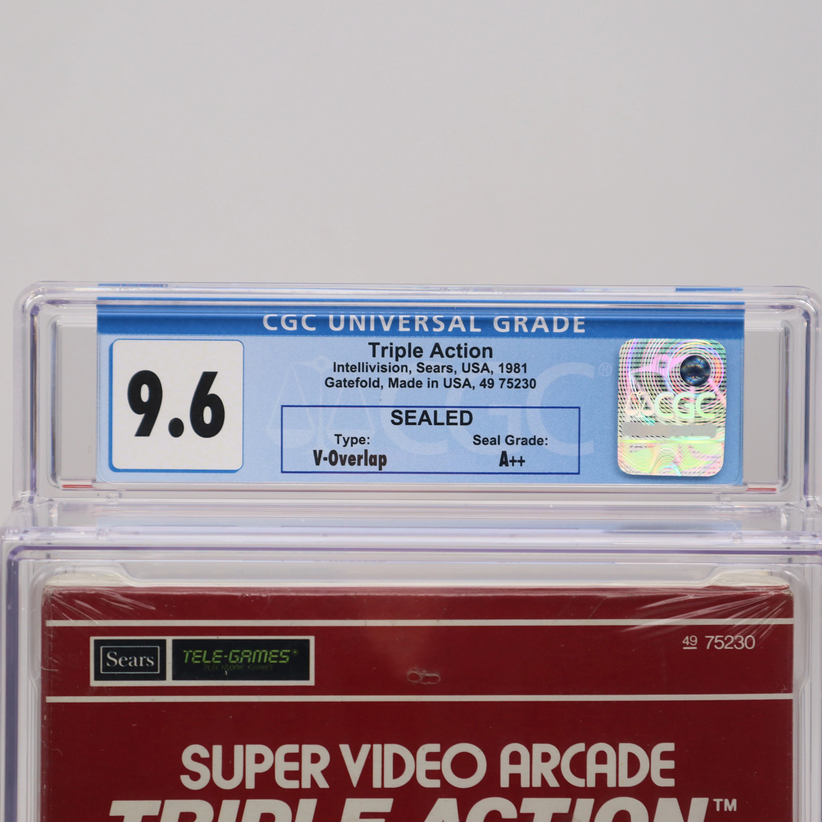Intellivision SUPER VIDEO ARCADE: TRIPLE ACTION – CGC GRADED 9.6 A++ NEW Sealed!