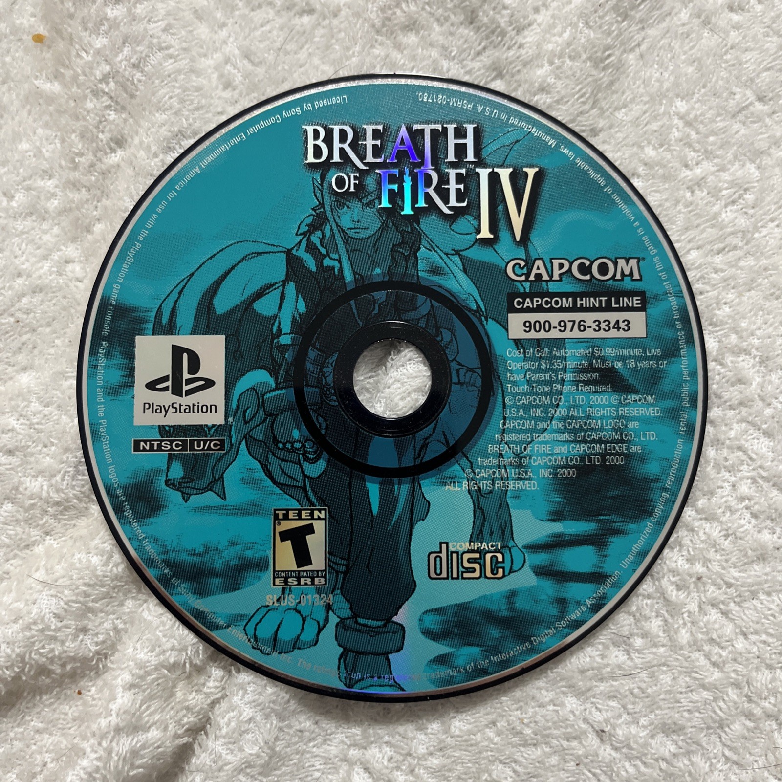 Breath of Fire IV (Sony PlayStation 1, 2000) PS1 Disc only
