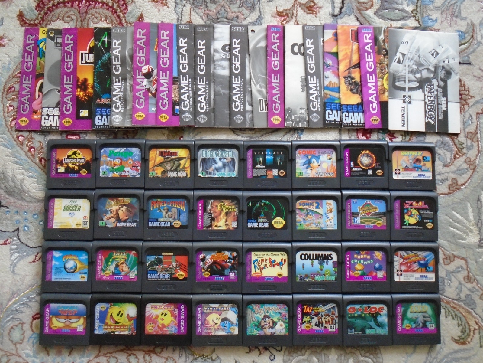 HUGE Lot of 32 Sega Game Gear games ax battler Authentic TESTED many manuals too