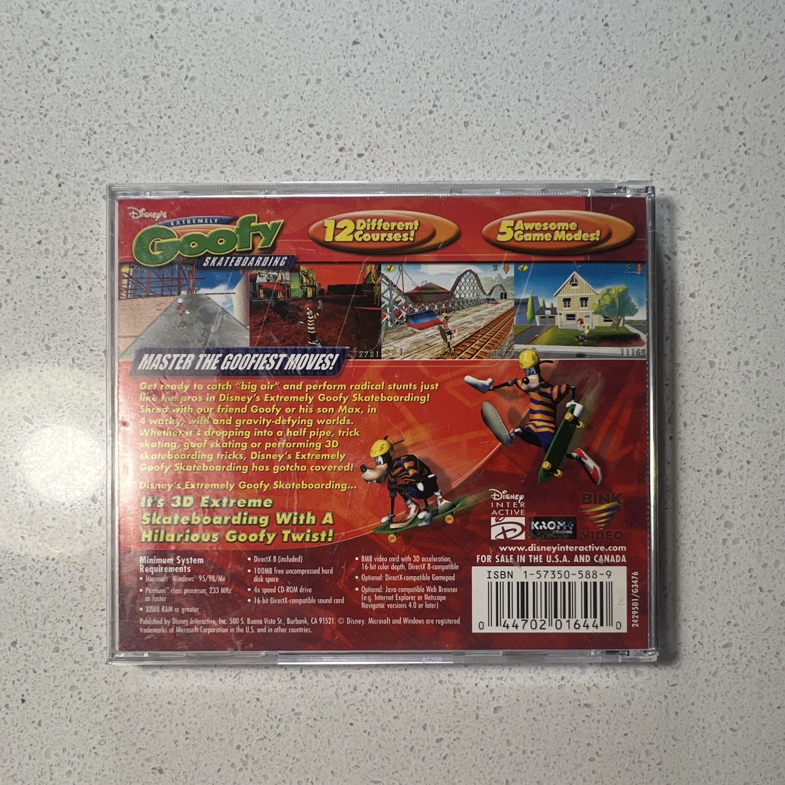 Disney Interactive Extremely Goofy Skateboarding – PC CD-ROM E w/ Manual Case