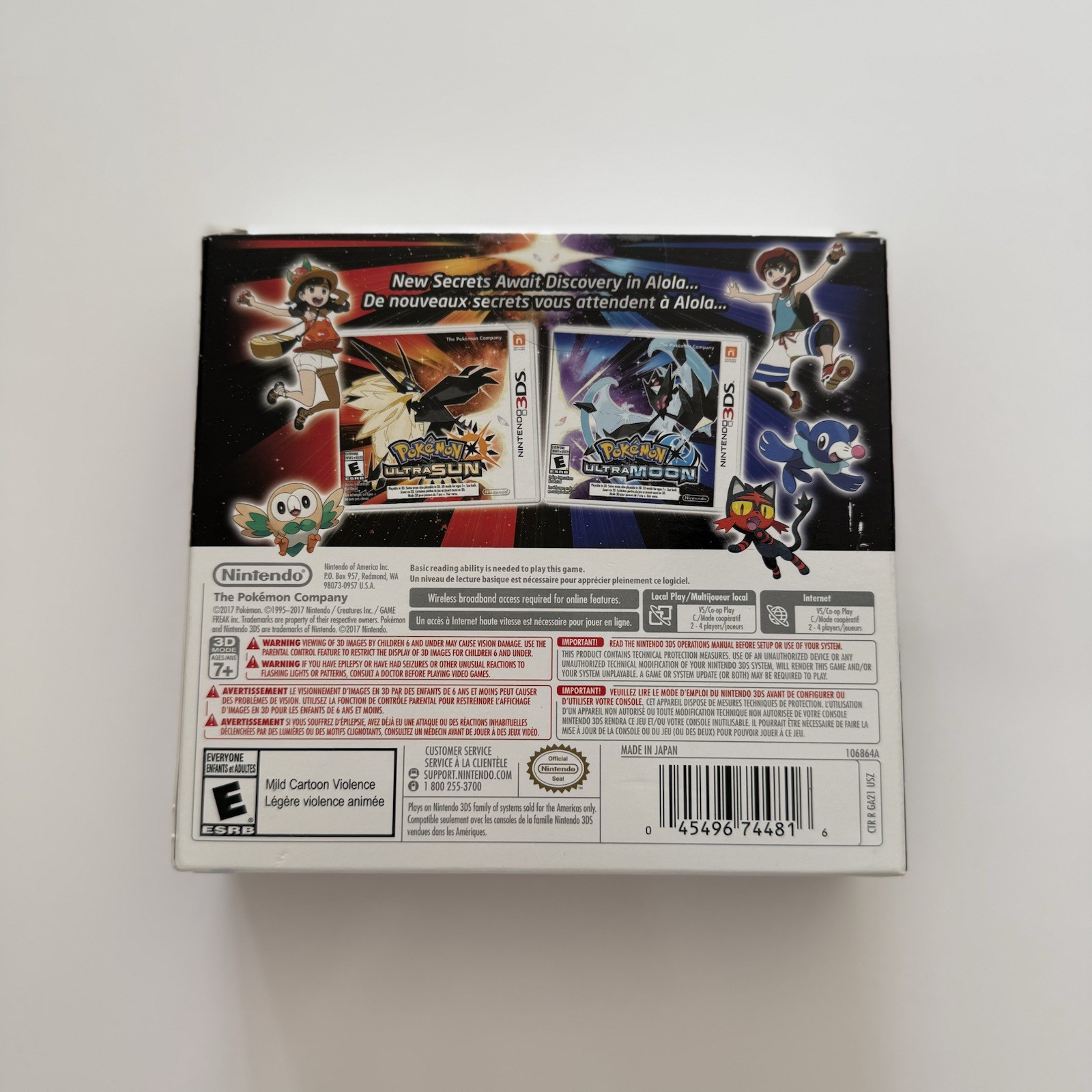 Pokemon Ultra Sun&Pokemon Ultra Moon Dual Pack Nintendo 3DS Complete in Big Box