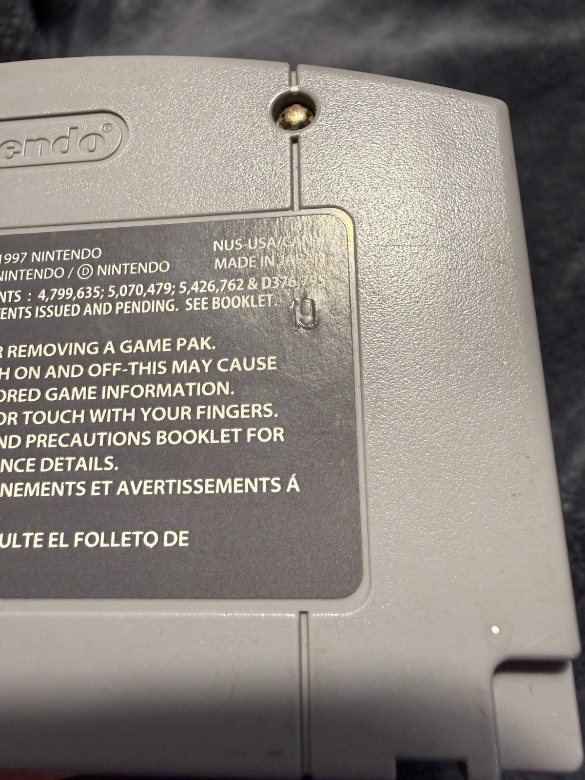 Conker’s Bad Fur Day Nintendo 64 Cartridge factory code 19. Original!