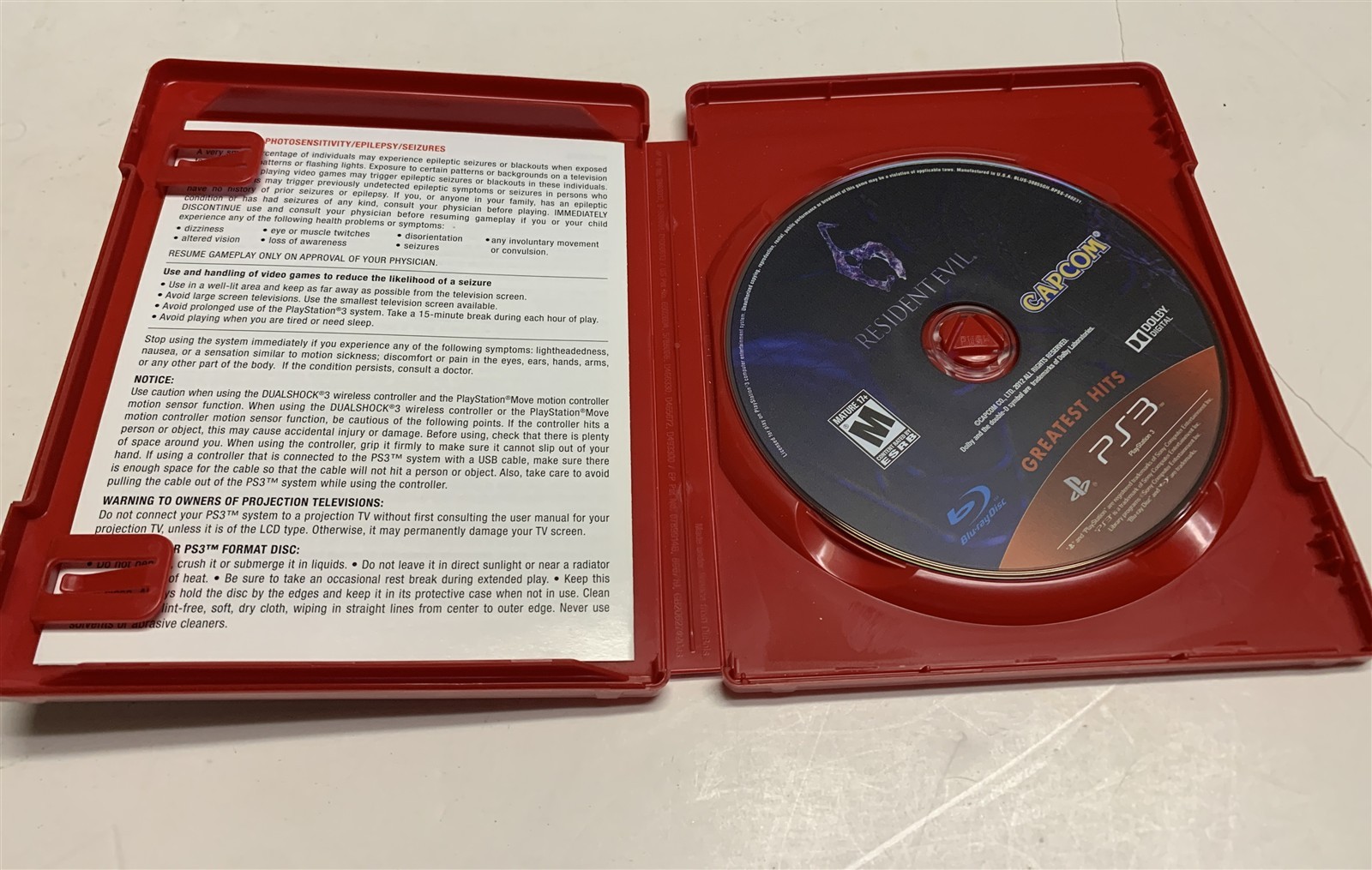 Resident Evil 6 Sony PlayStation 3, 2012 Capcom PS3 Video Game