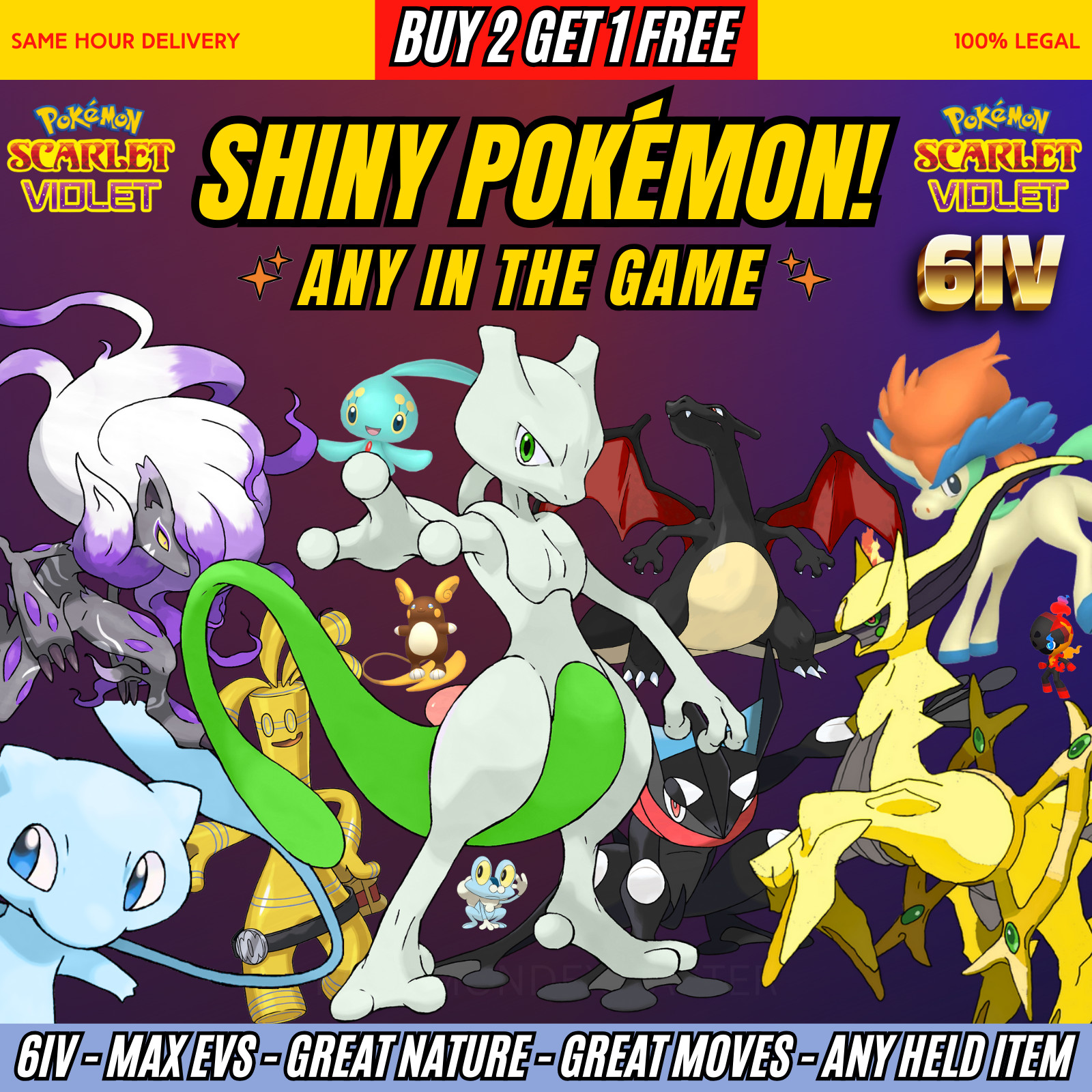 Pokémon Scarlet and Violet ⭐️ Pokemon Home ⭐️ New Releases ✨ Shiny 6IV & Custom