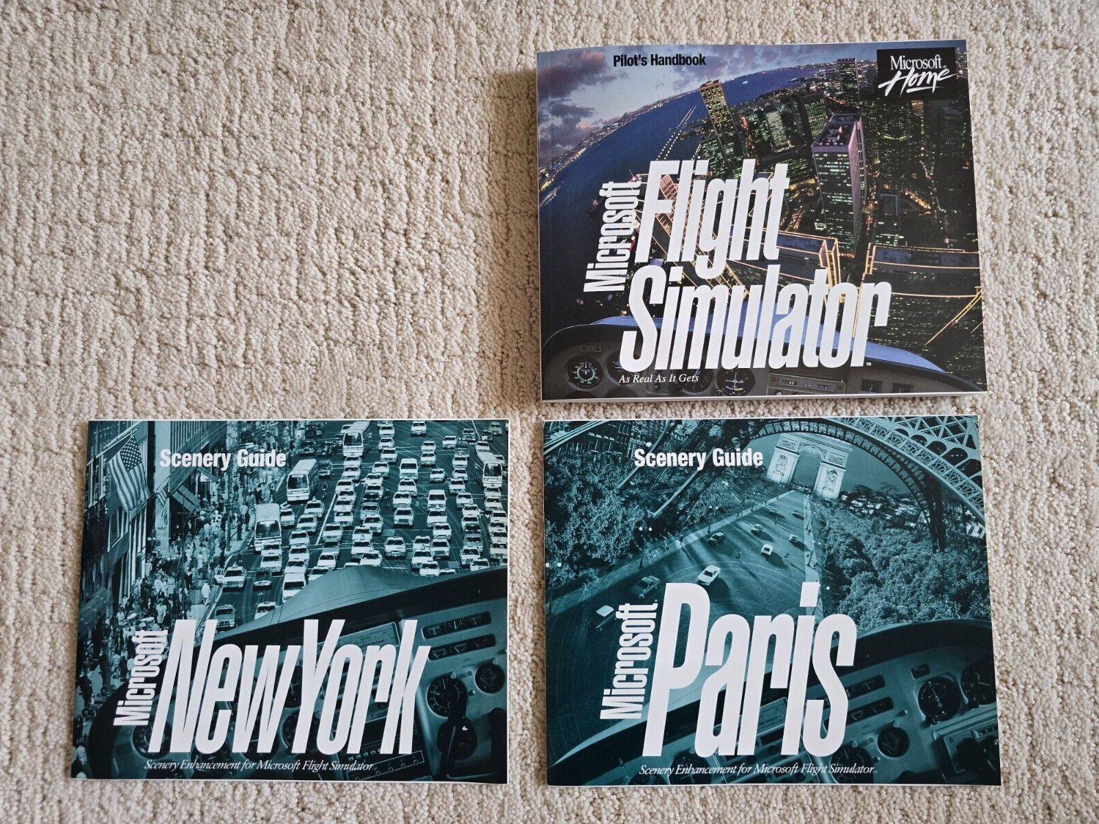 Microsoft Flight Simulator Version 5.1 PC CD MS-DOS 1995 Paris New York Vintage