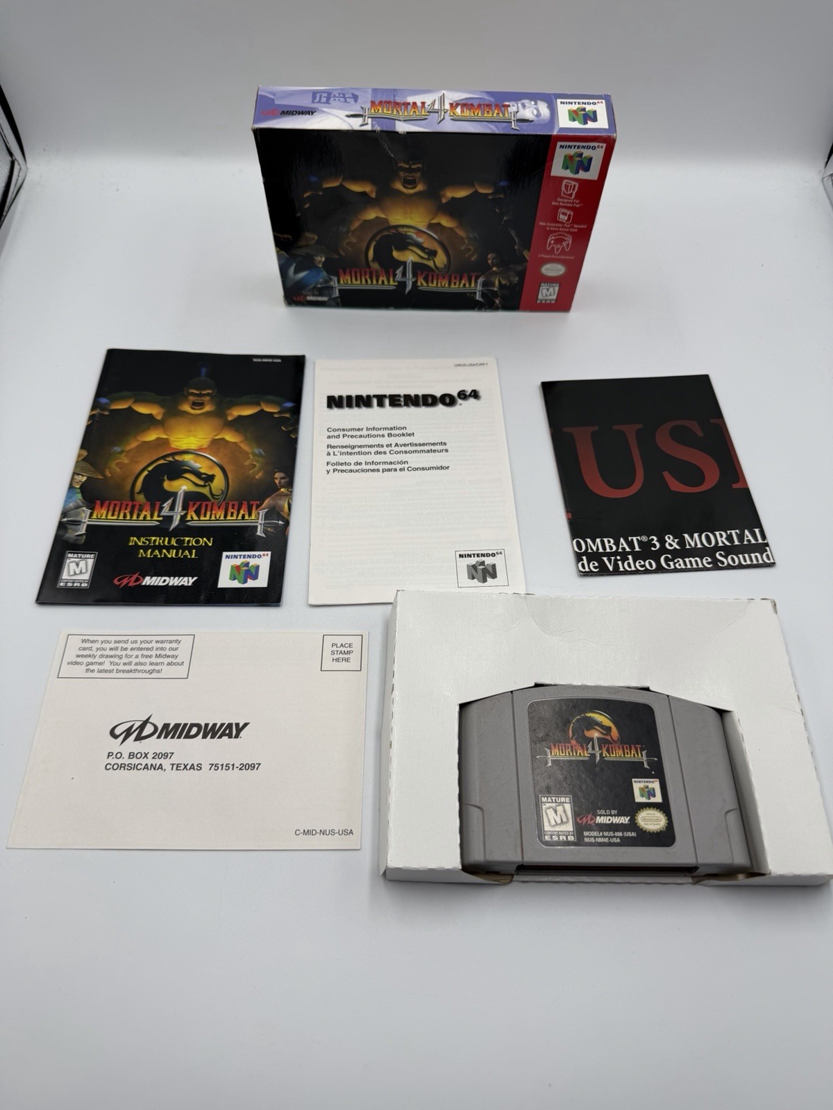 Mortal Kombat 4 N64 Nintendo 64, 1998 CIB Complete w Manual – Tested